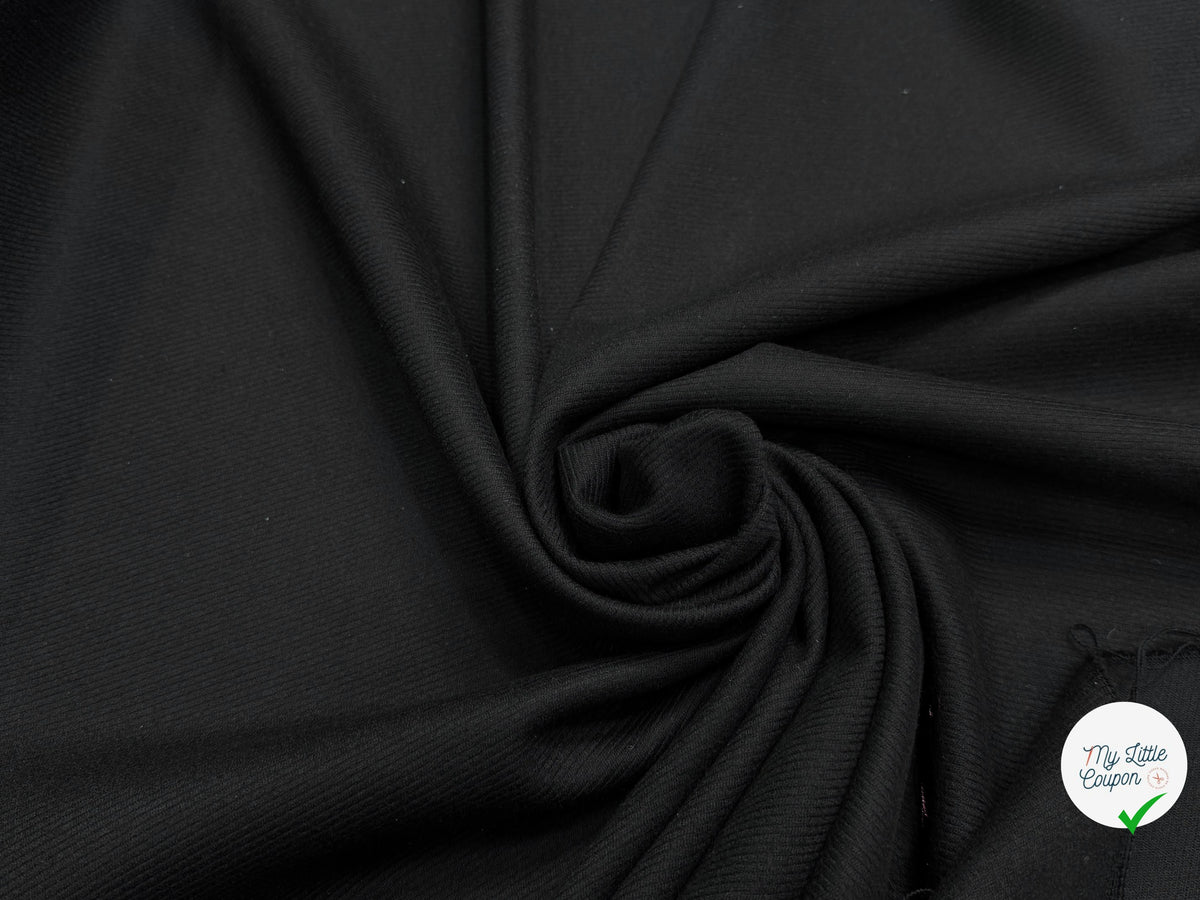 LAINAGE SERGÉ NOIR DOUX AU TOUCHER 100% LAINE - My Little Coupon