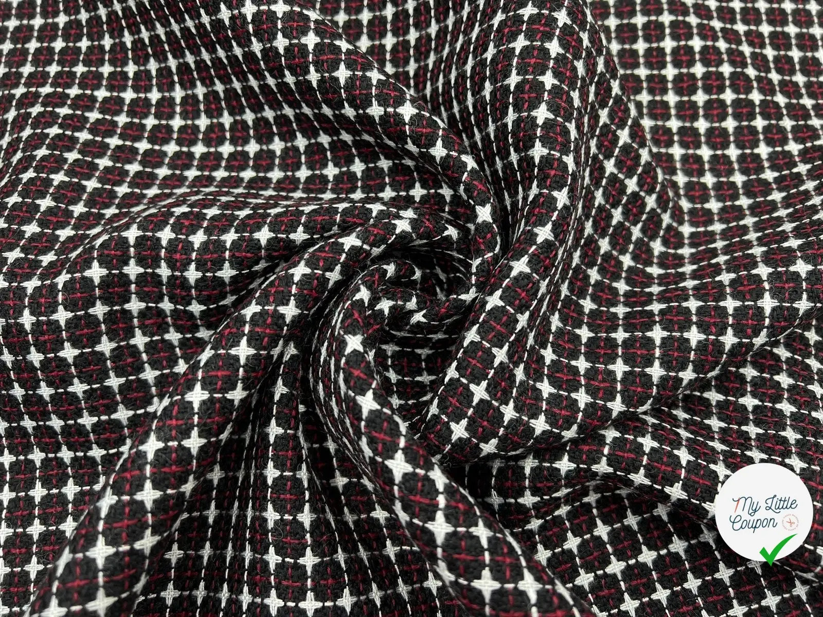 LAINAGE TAILLEUR NID D'ABEILLES ROYALES 85% LAINE VIERGE - My Little Coupon - tissu - coudre