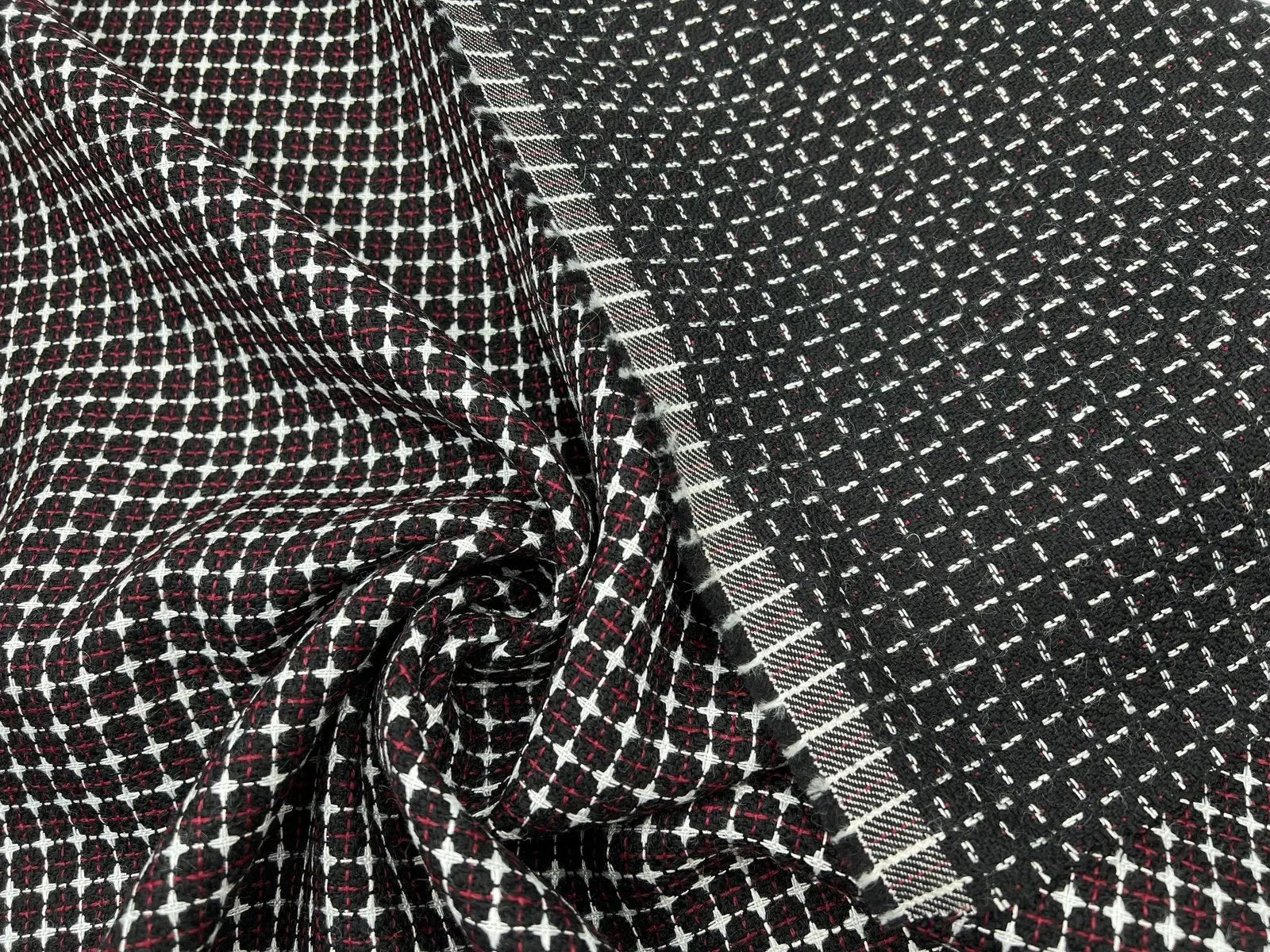 LAINAGE TAILLEUR NID D'ABEILLES ROYALES 85% LAINE VIERGE - My Little Coupon - tissu - coudre