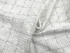 LAINAGE TWEED DE PRINTEMPS BLANC ET LISERÉS NOIRS MSO
