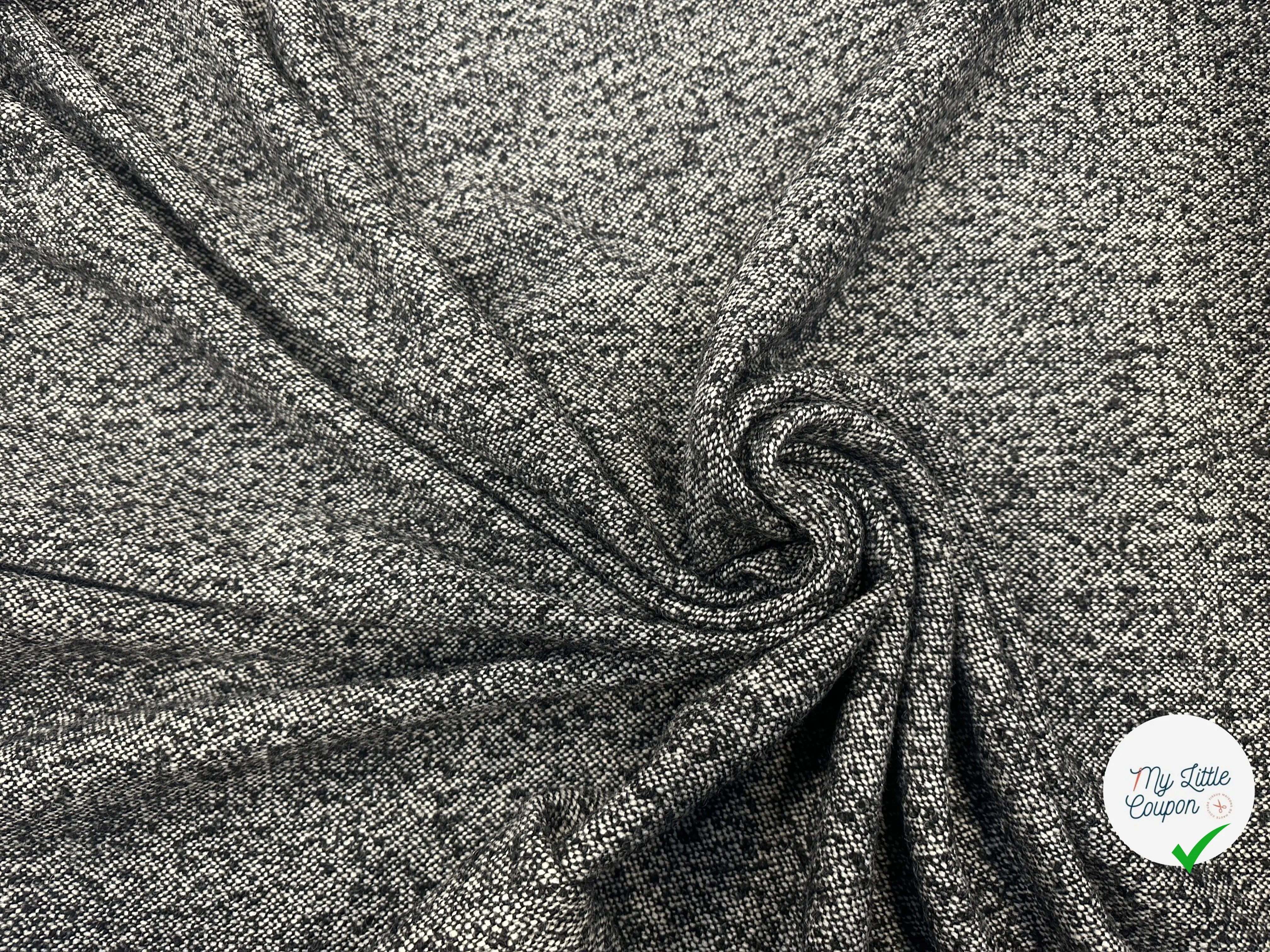 LAINAGE TWEED NOIR ET BLANC MSO