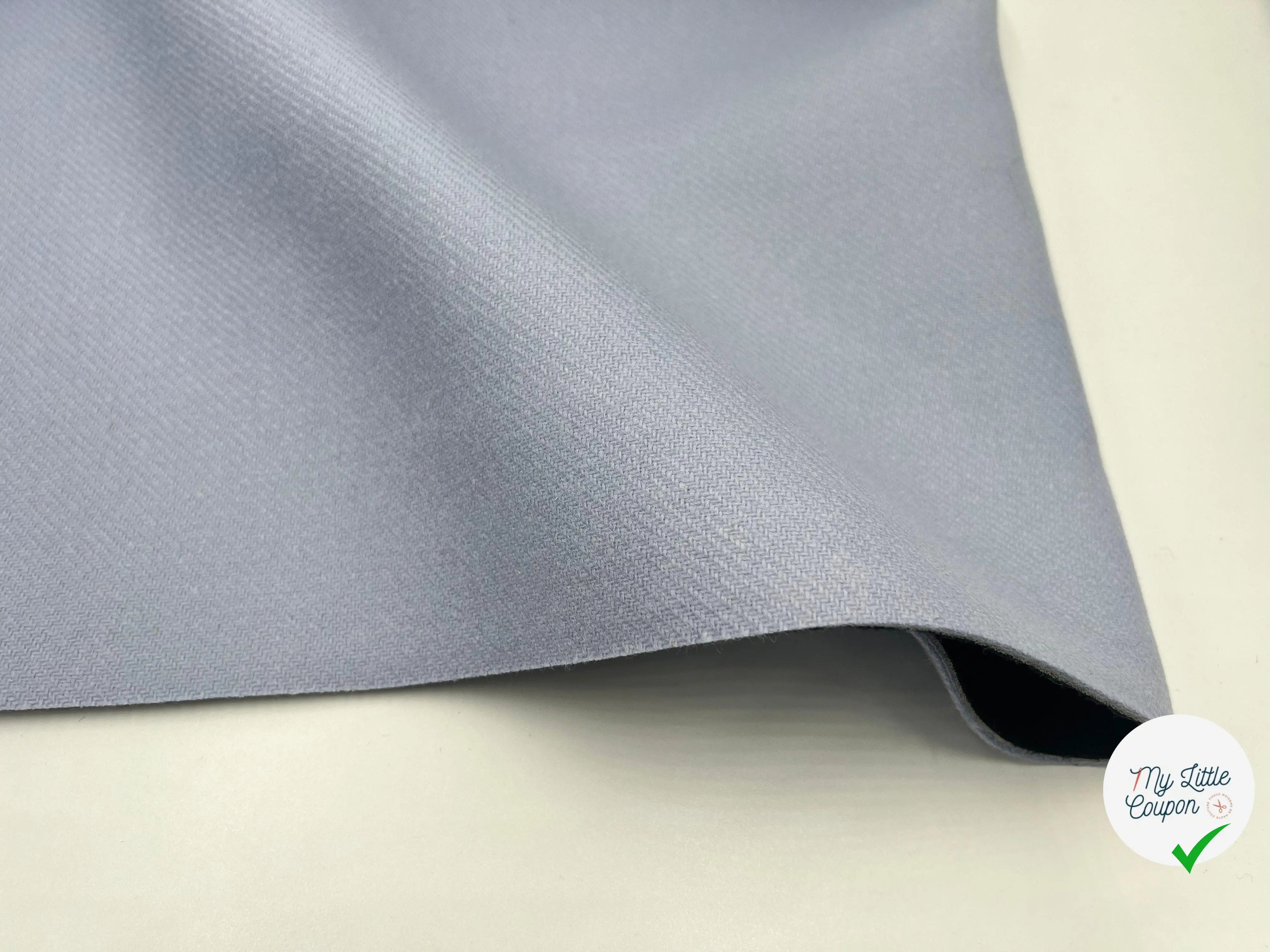 LAINAGE WHIPCORD GRIS BLEU - coupon de tissu de 3 mètres - My Little Coupon - tissu - coudre