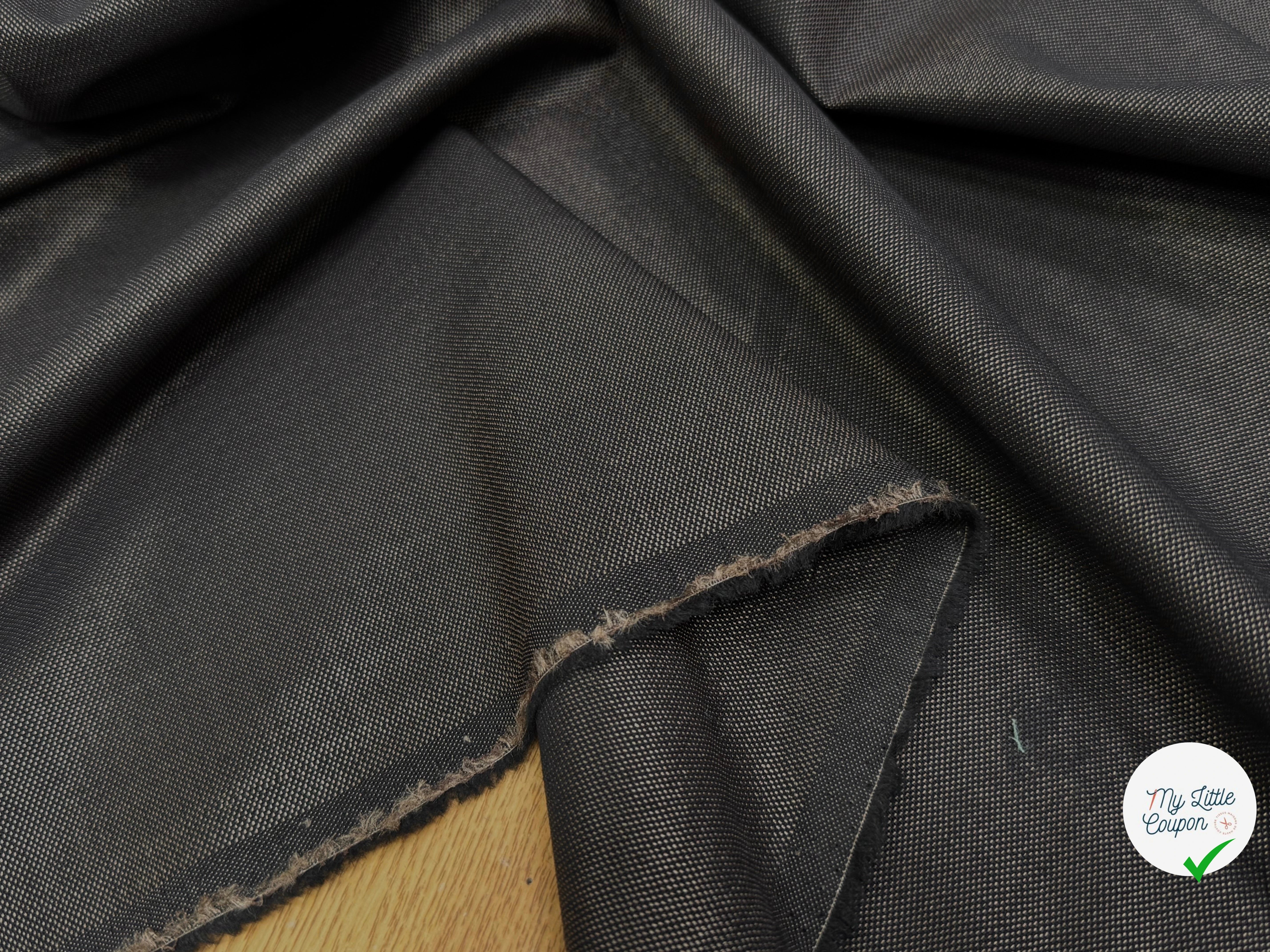 LAINE ACÉTATE MARRON TEXTURÉ LEGREMENT DORÉ - My Little Coupon