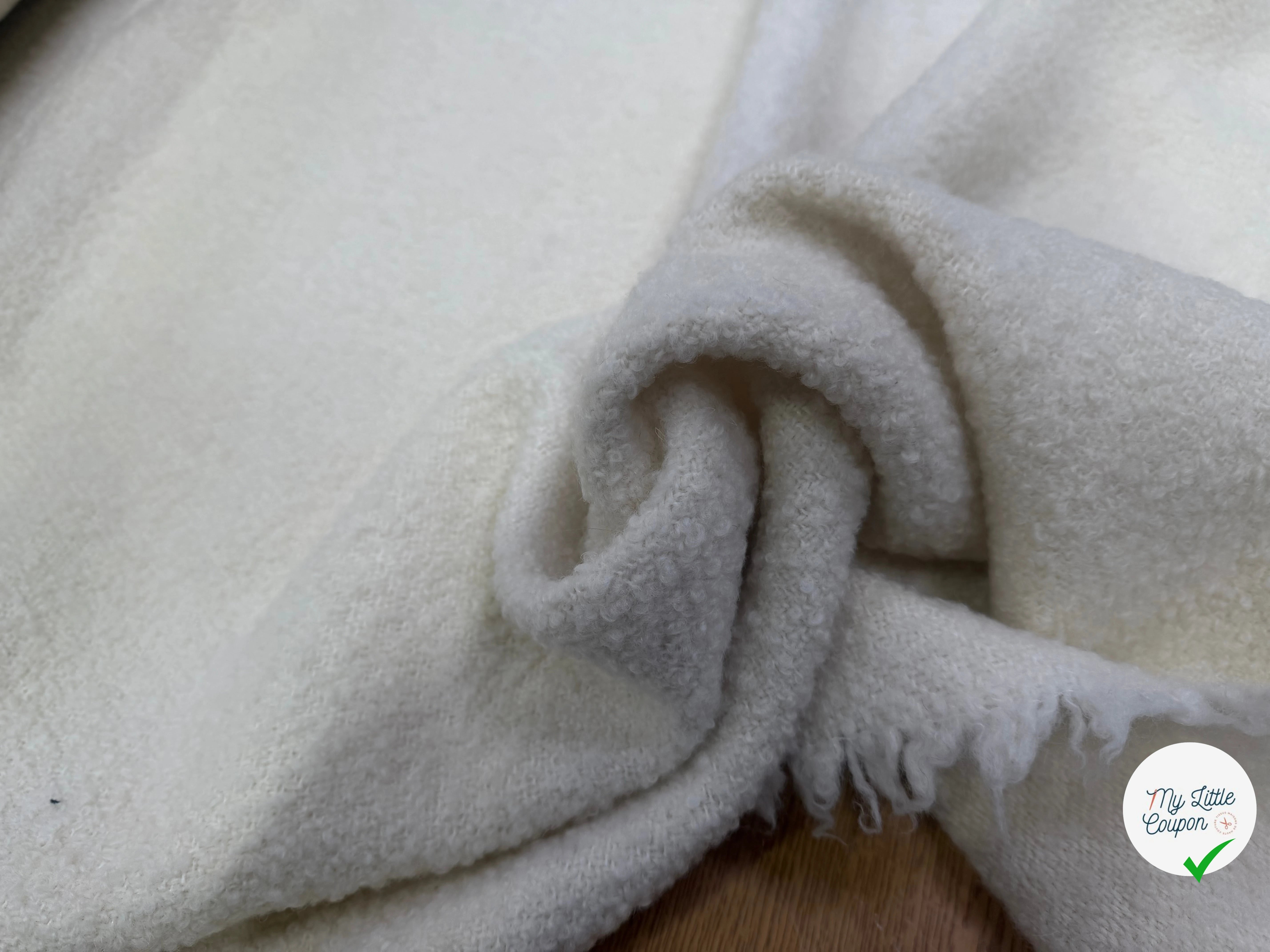 LAINE BOUCLETTE ECRU DEL PRATO - My Little Coupon