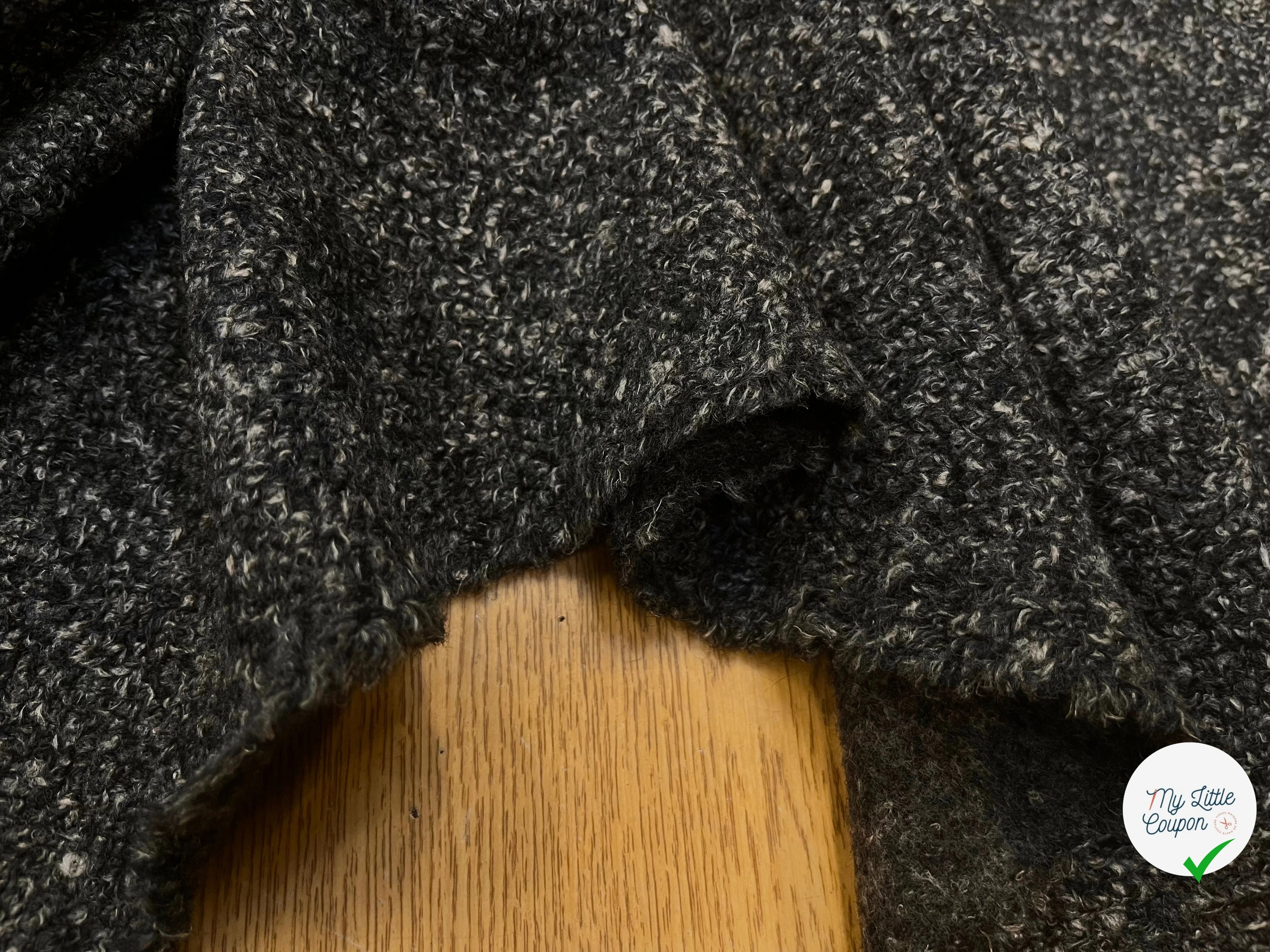 LAINE BOUCLETTE GRIS CHINÉE STRETCH 160CM - My Little Coupon