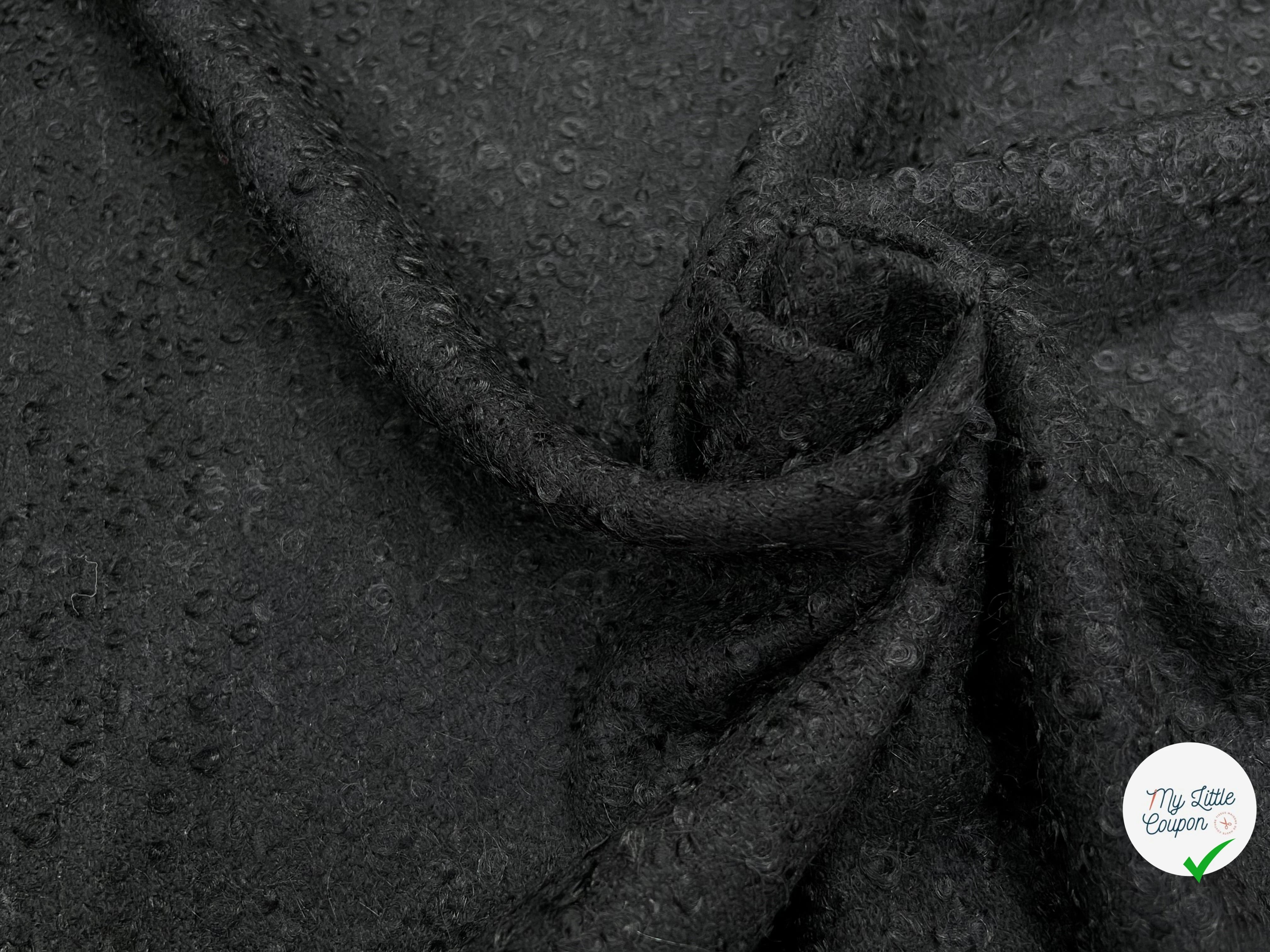 LAINE BOUCLETTE SUPERBE 100% LAINE NOIR - My Little Coupon