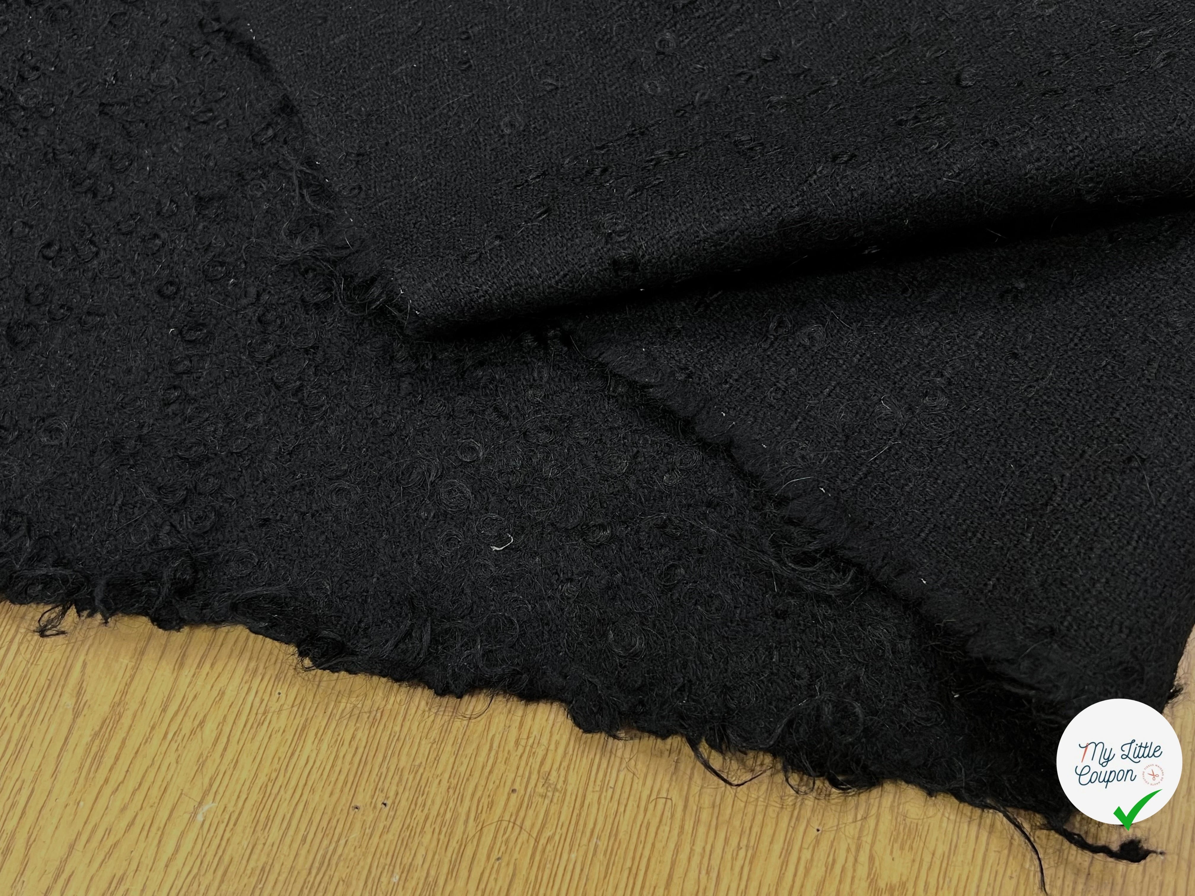 LAINE BOUCLETTE SUPERBE 100% LAINE NOIR - My Little Coupon