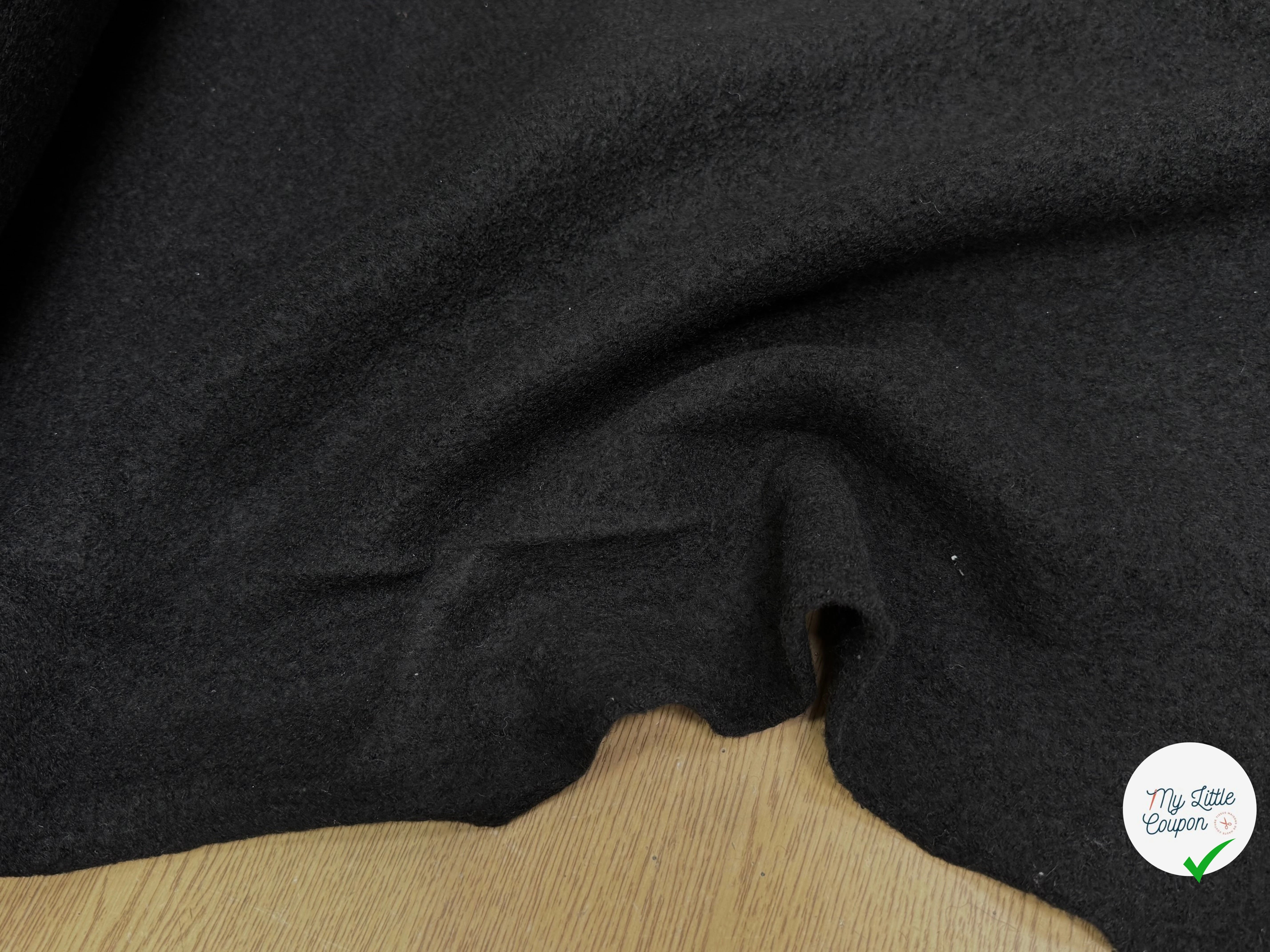 LAINE BOUILLIE NOIR STRETCH - My Little Coupon