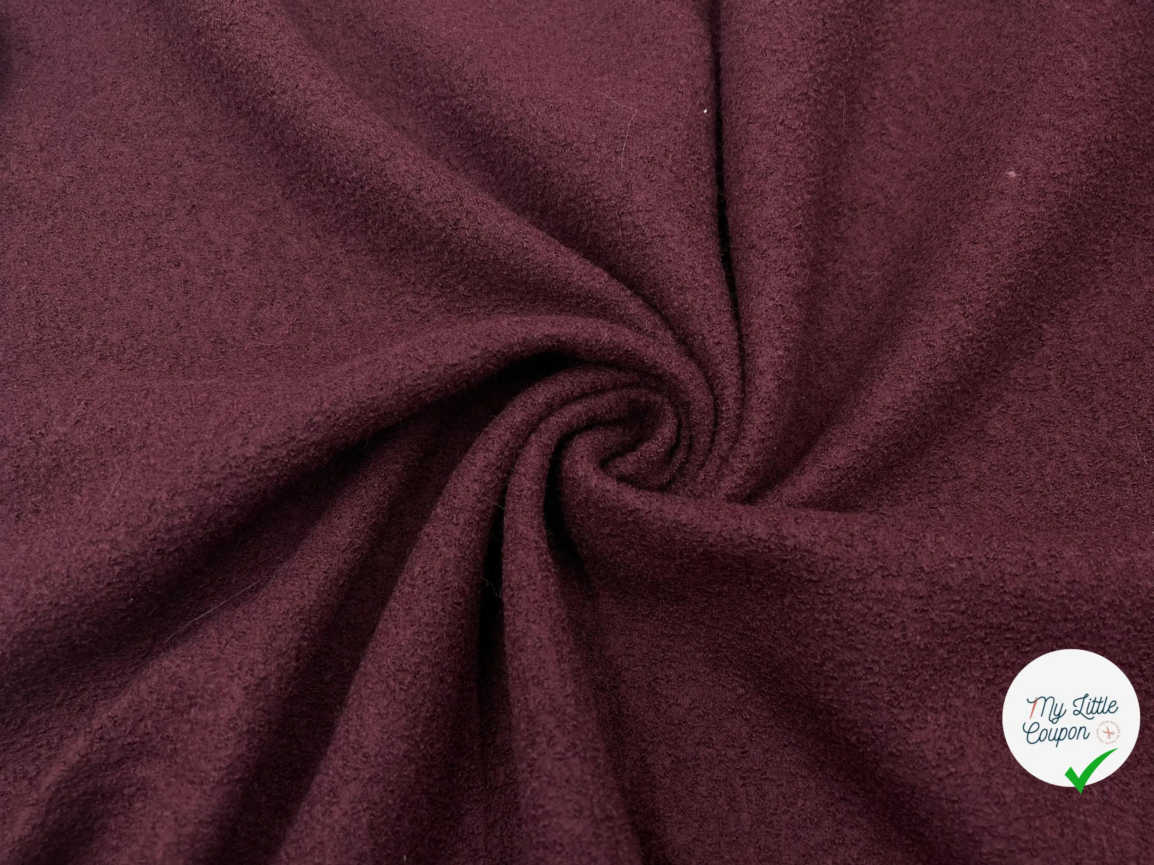 LAINE BOUILLIE PURE LAINE BORDEAUX - My Little Coupon - tissu - coudre