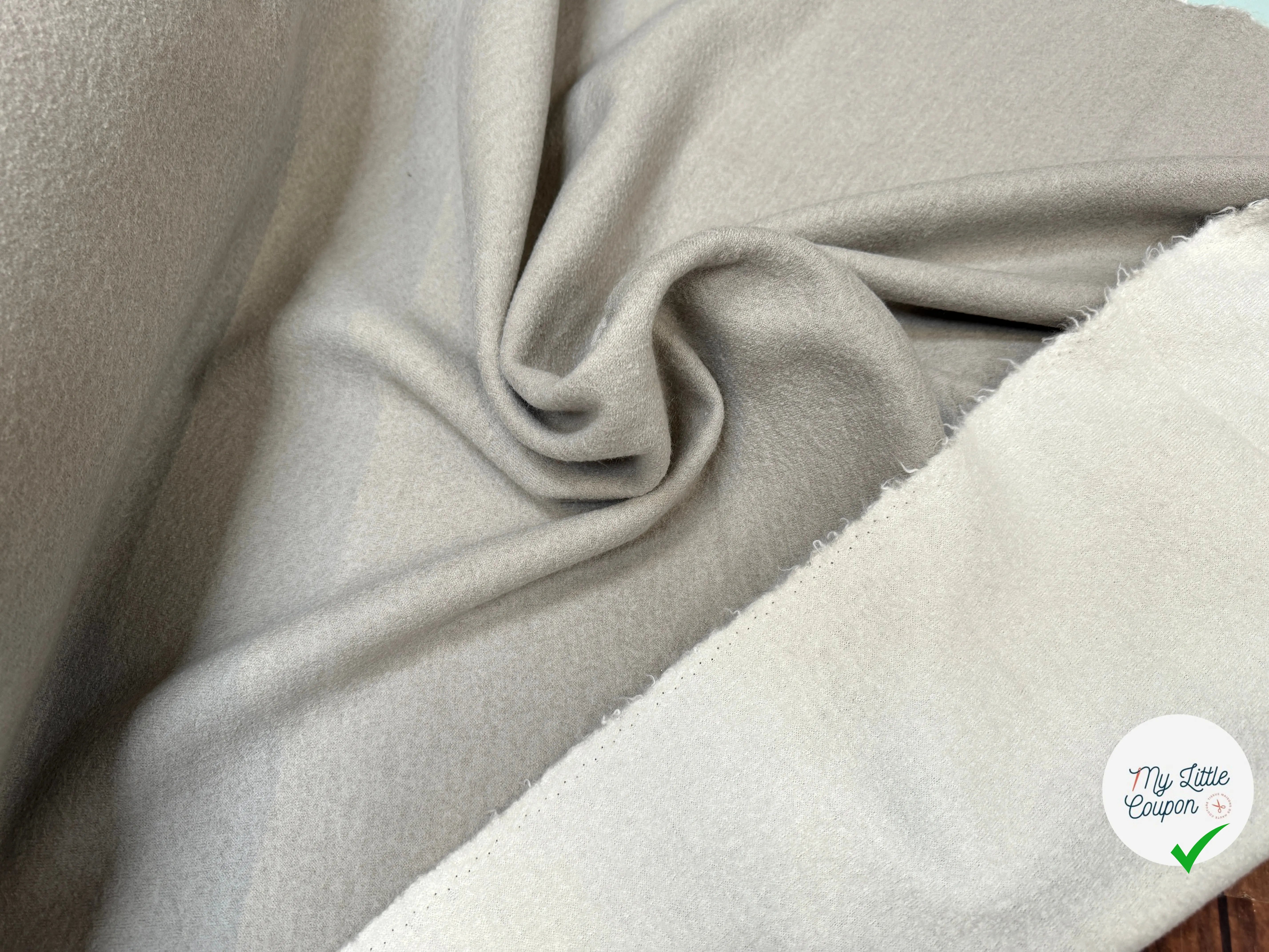 LAINE BOUILLIE RÉVERSIBLE BEIGE / BLANC CASSÉ - My Little Coupon