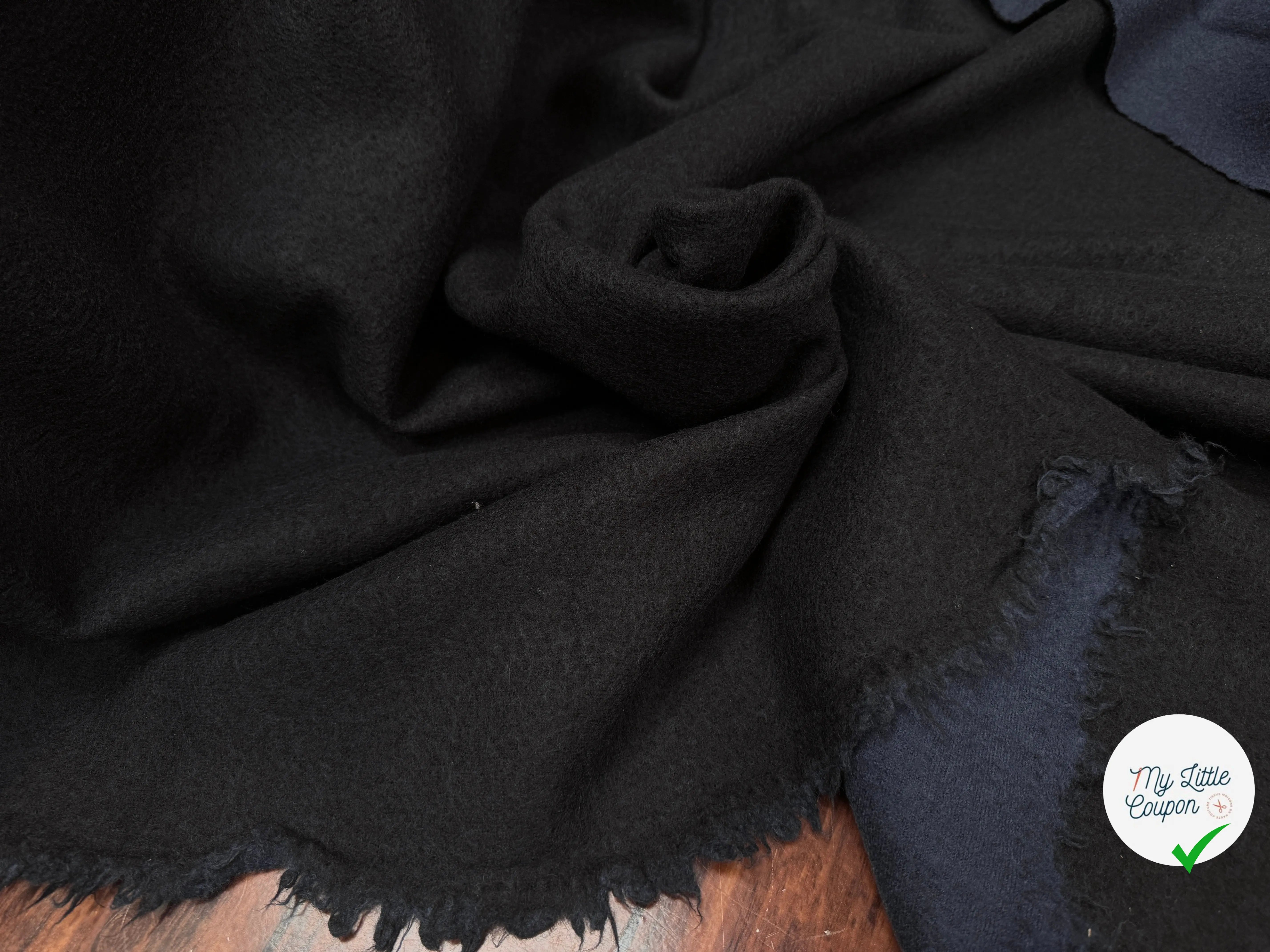 LAINE BOUILLIE RÉVERSIBLE NOIR / INDIGO - My Little Coupon