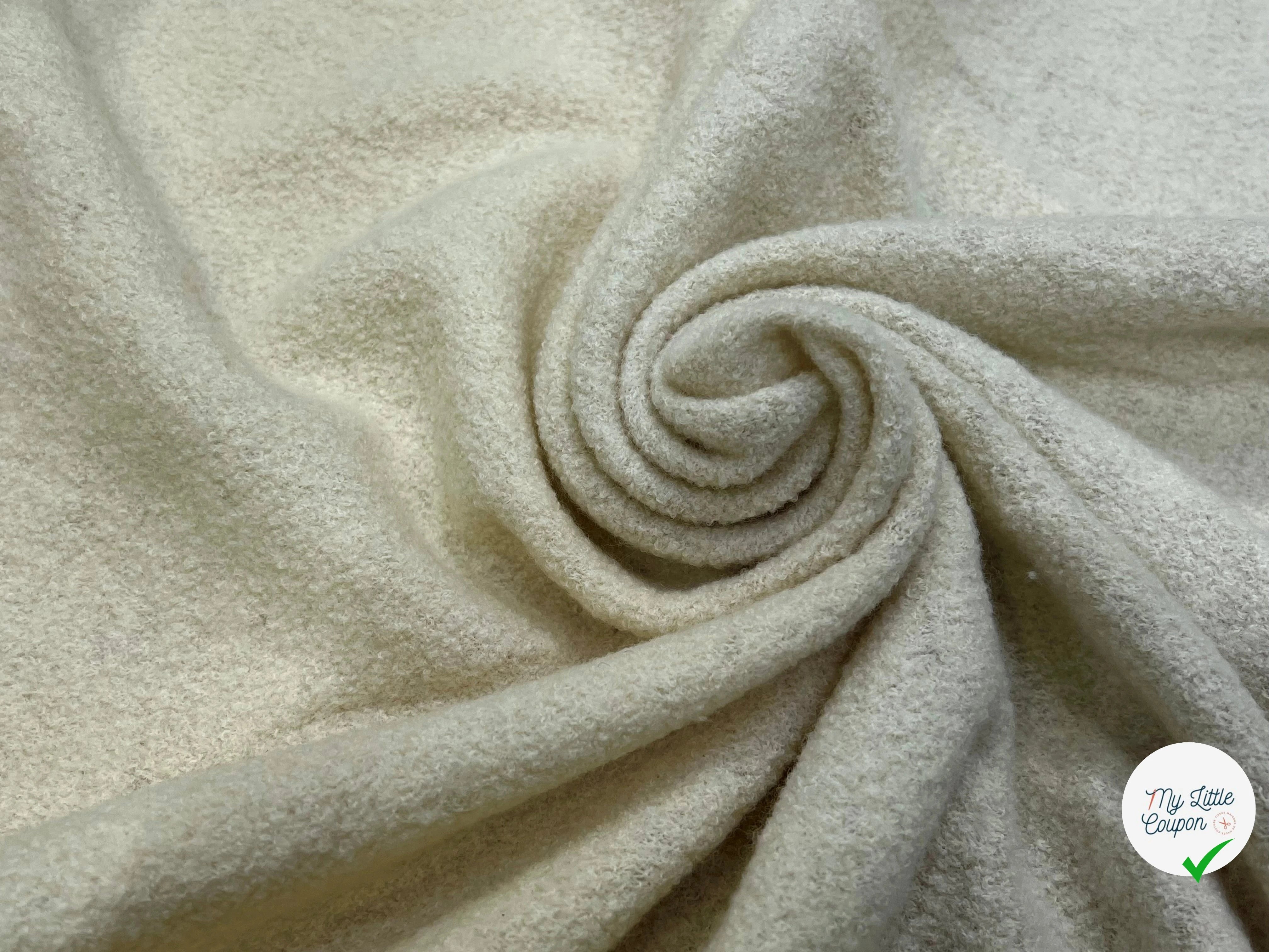 LAINE BOUILLIE TRICOT ÉCRU ULTRA STRETCH 120CM 100% LAINE - My Little Coupon