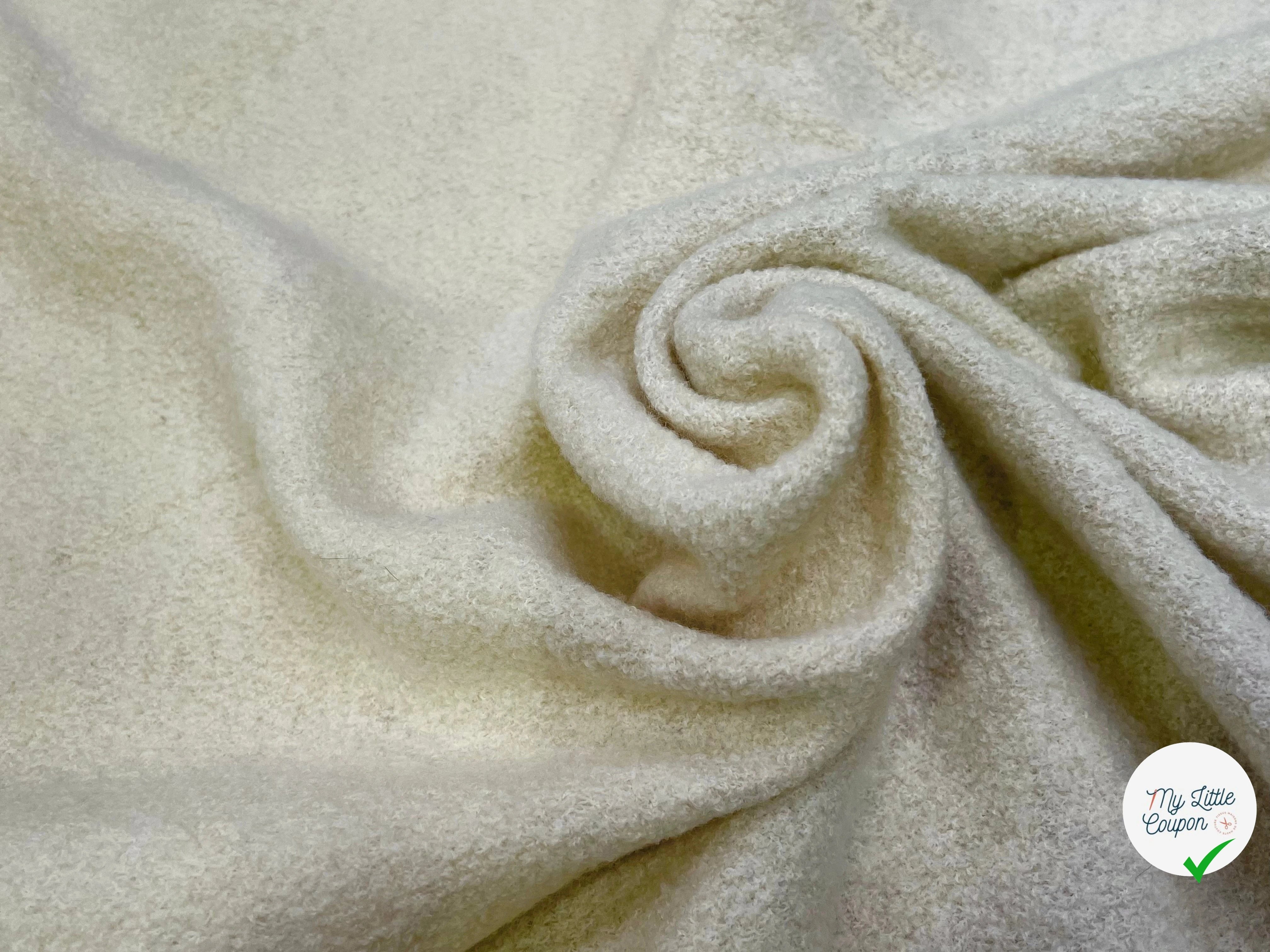 LAINE BOUILLIE TRICOT ÉCRU ULTRA STRETCH 120CM 100% LAINE - My Little Coupon