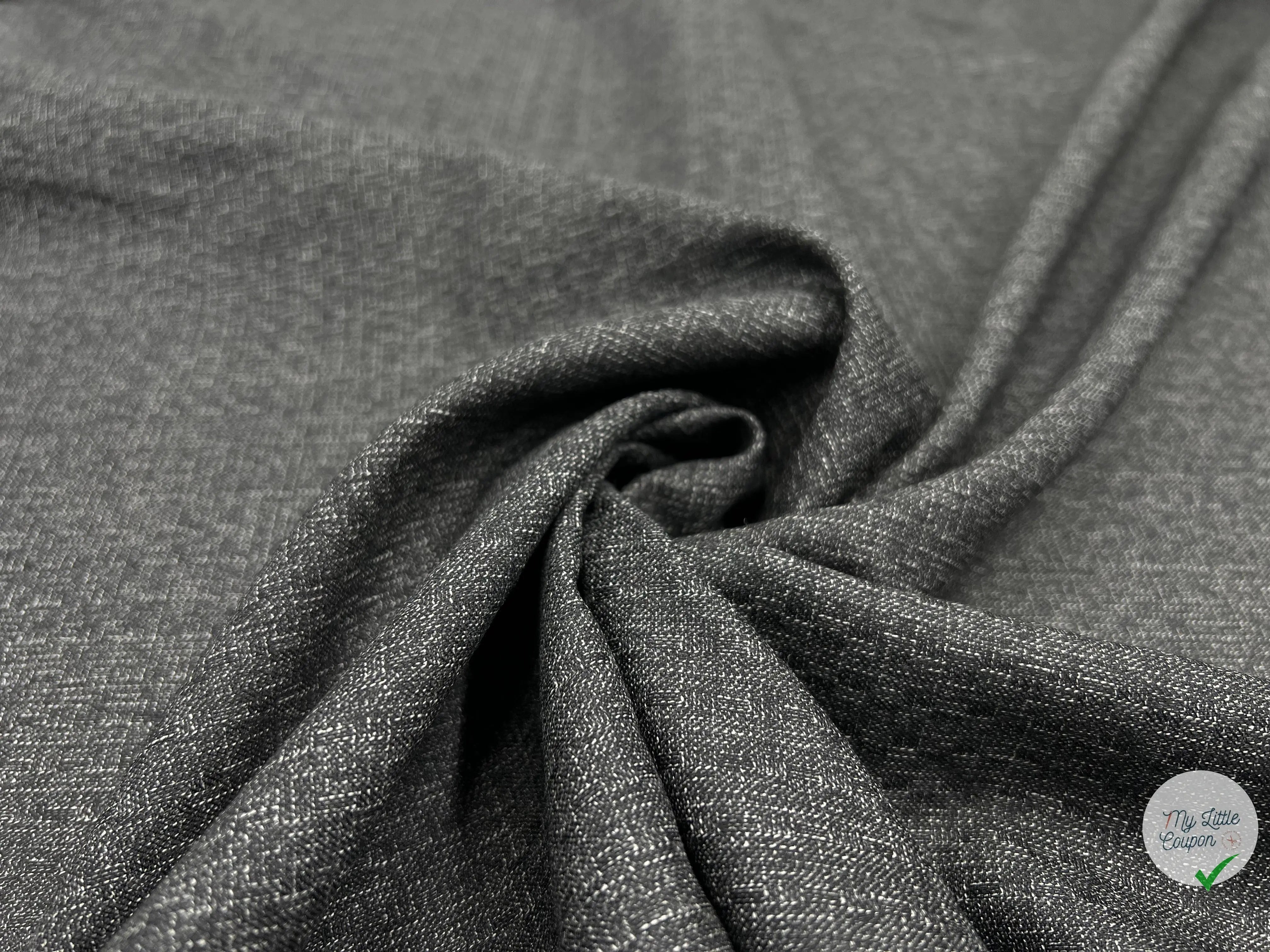 LAINE FLAMME NOIR ET BLANC - coupon de tissu de 3 mètres - My Little Coupon - tissu - coudre
