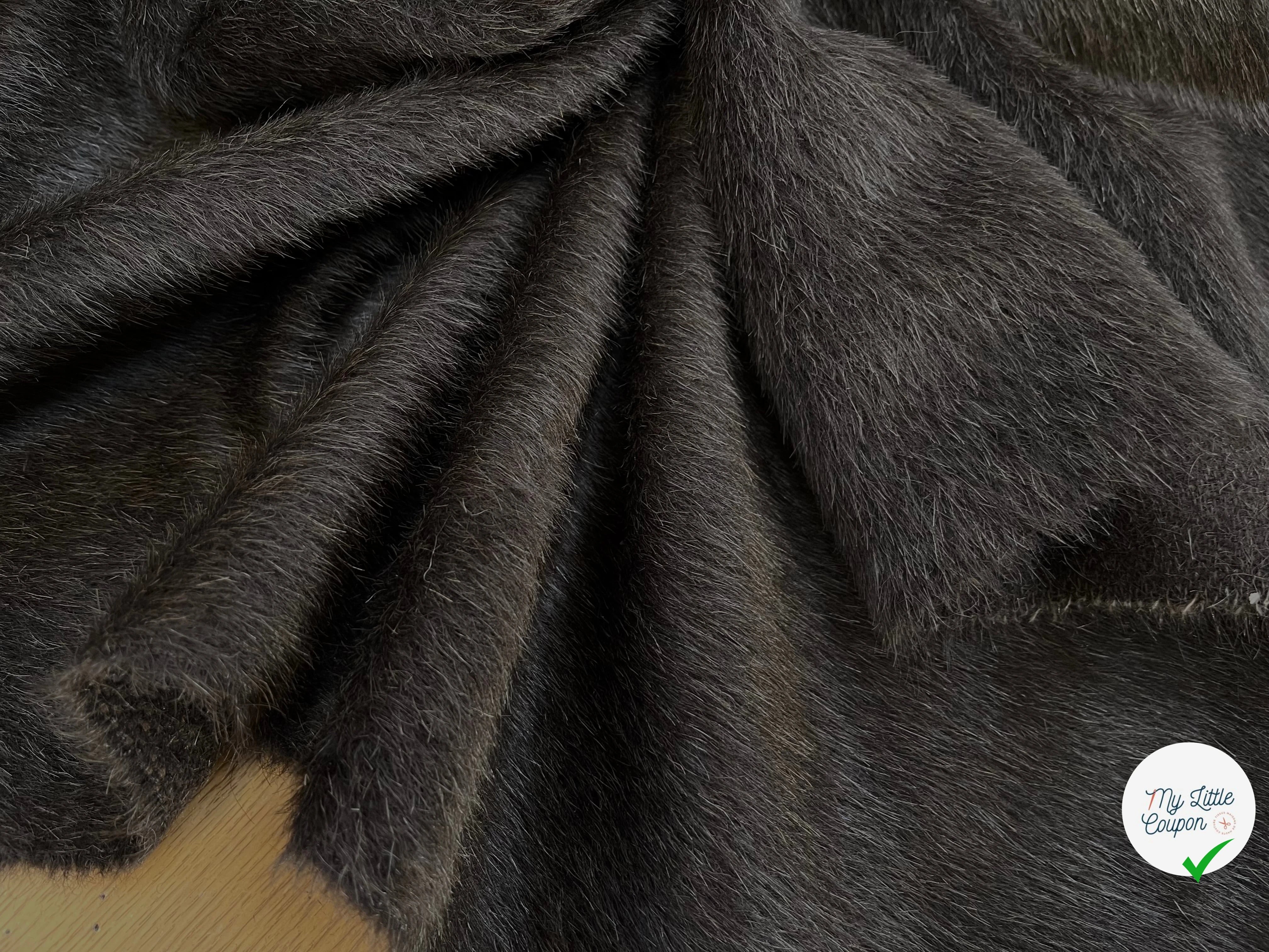 LAINE FOURURE POIL ANIMAL MARRON FONCÉ - My Little Coupon