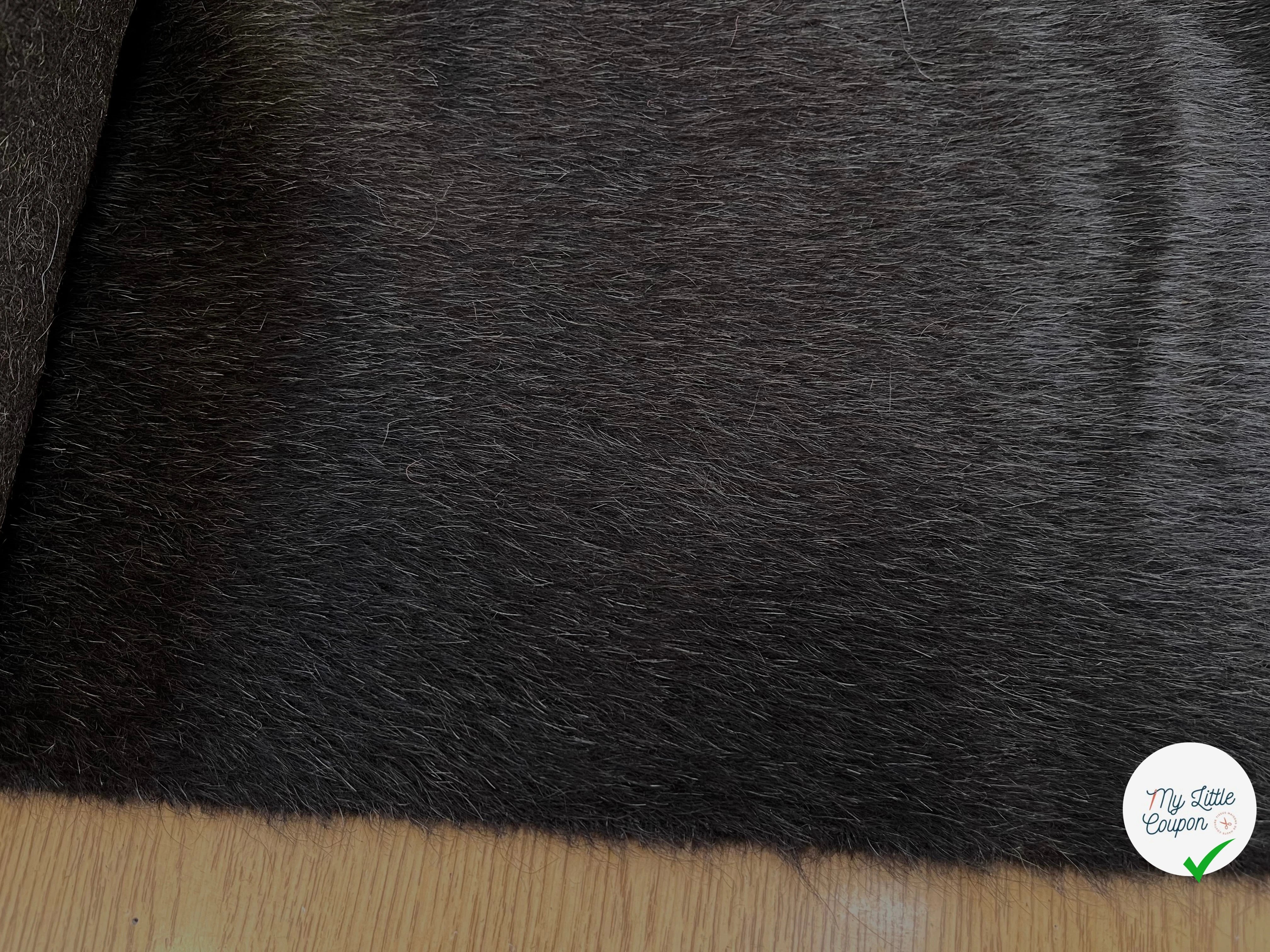 LAINE FOURURE POIL ANIMAL MARRON FONCÉ - My Little Coupon