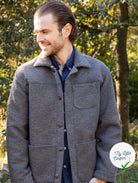 LAINE VIERGE ET BABY LAMA EFFET BOUCLÉ ASTRAKAN GRIS CHINE - My Little Coupon