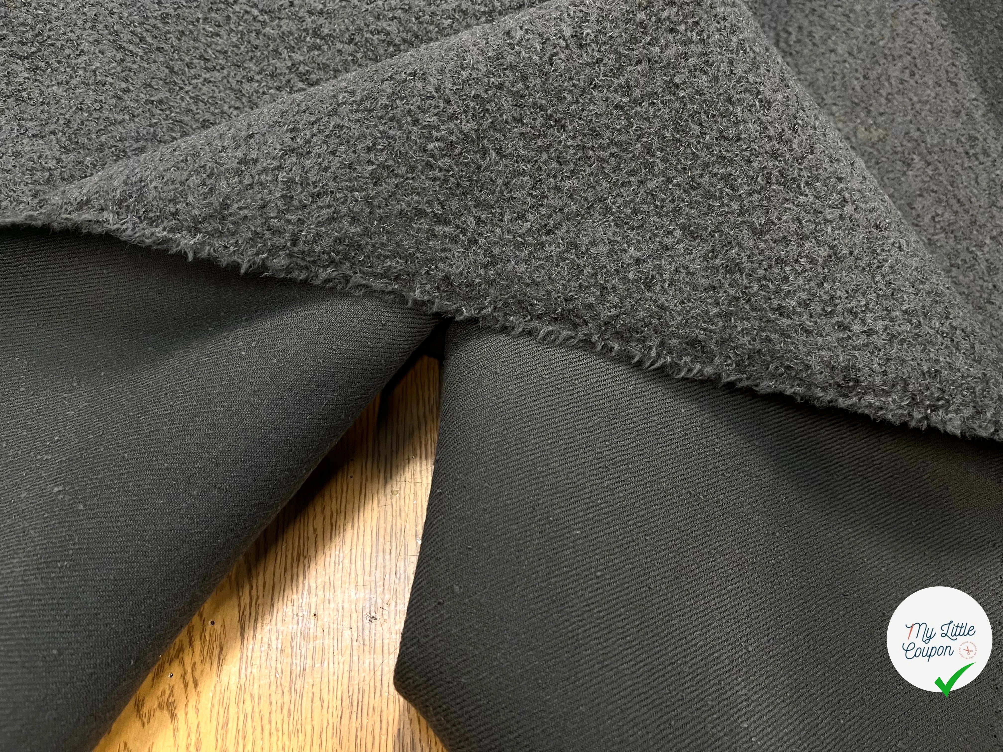 LAINE VIERGE ET BABY LAMA EFFET BOUCLE GRIS CHINE - My Little Coupon