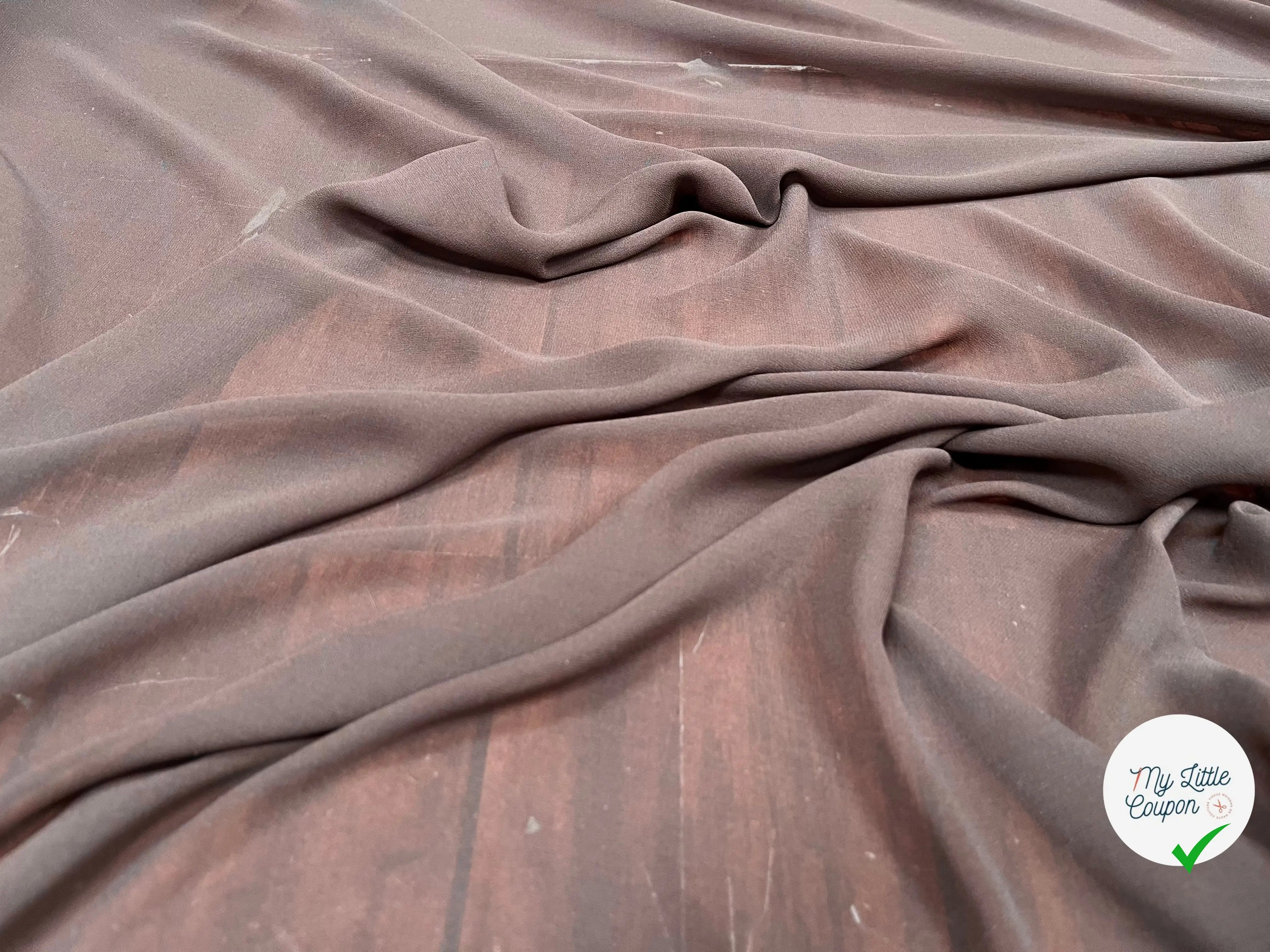 LIGHT SILK GEORGETTE, Kohl Brown - My Little Coupon
