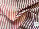 LIN BICOLORE À RAYURES ROSE ET BORDEAUX - My Little Coupon