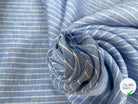 LIN BLEU À RAYURES BLANCHES - My Little Coupon