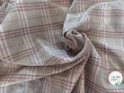 LIN FOND GRIS BEIGE TARTAN ROSE LAMÉ - My Little Coupon