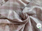 LIN FOND GRIS BEIGE TARTAN ROSE LAMÉ - My Little Coupon