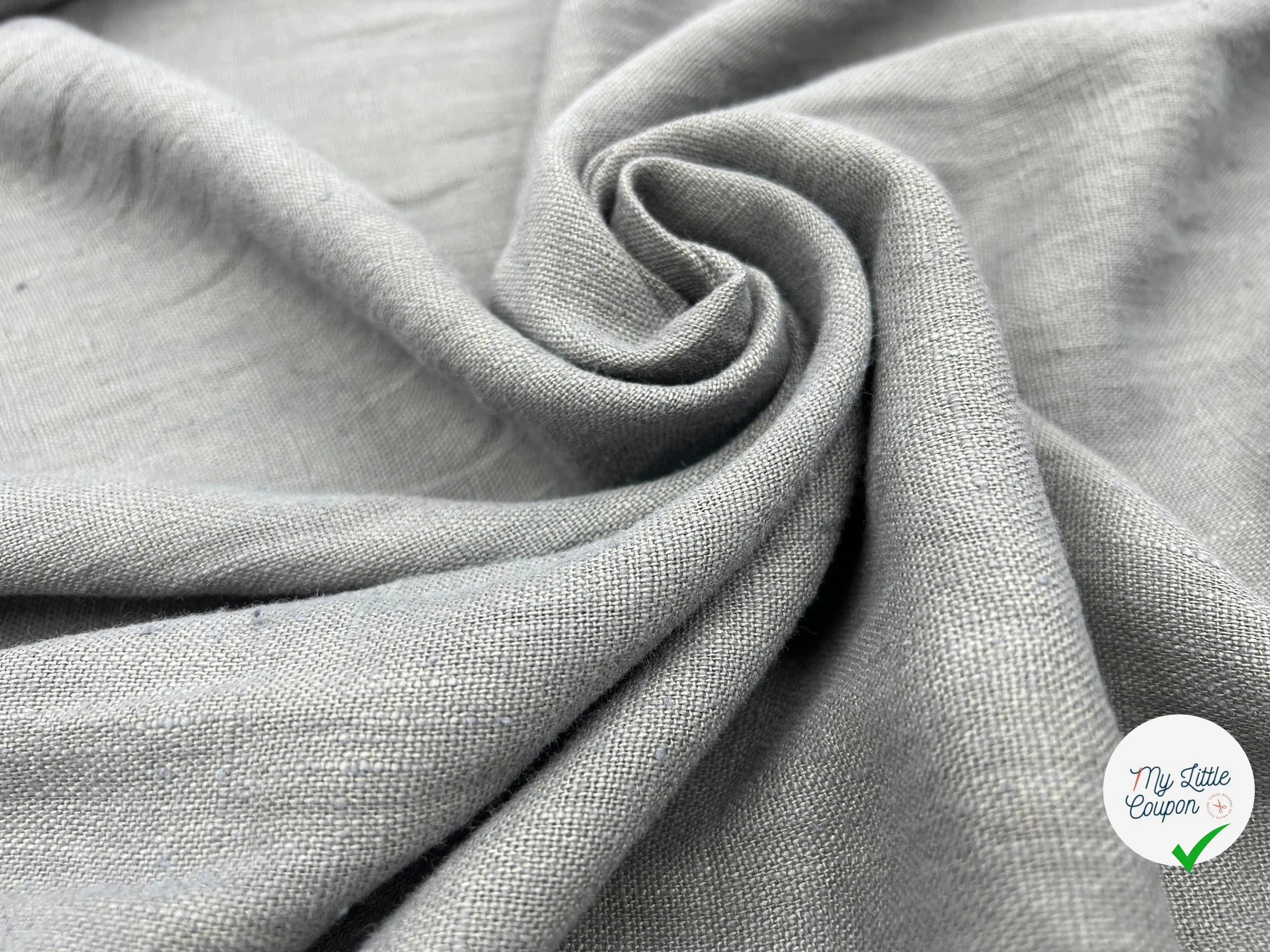 LIN GRIS QUALITÉ ITALIENNE - My Little Coupon - tissu - coudre