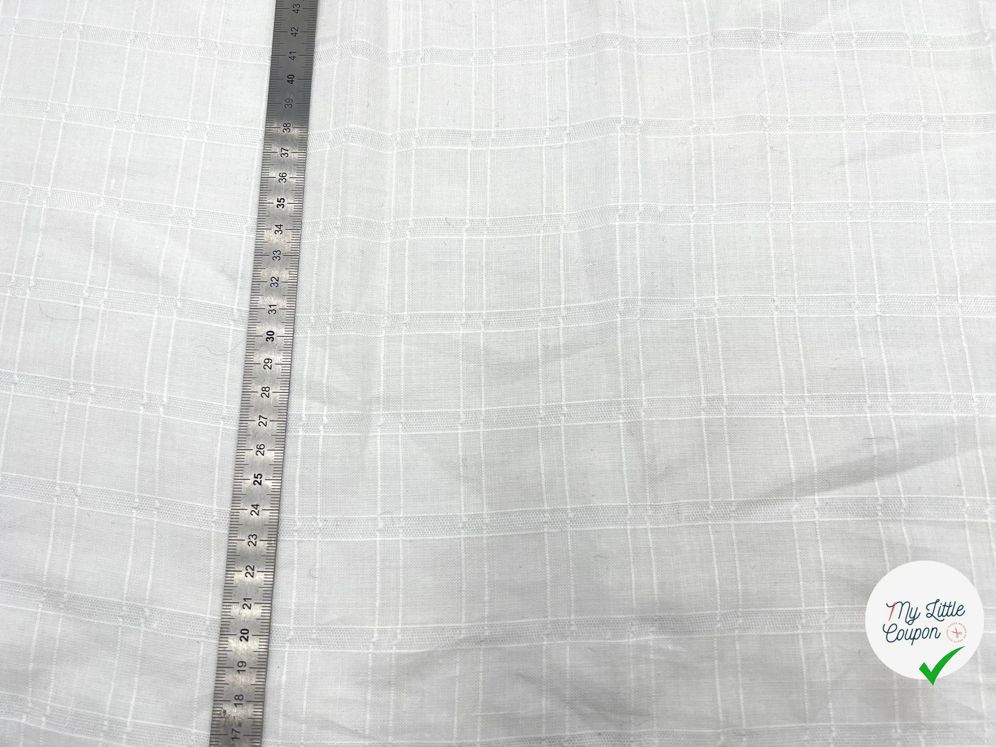 LIN JACQUARD BLANC OPTICAL - My Little Coupon - tissu - coudre