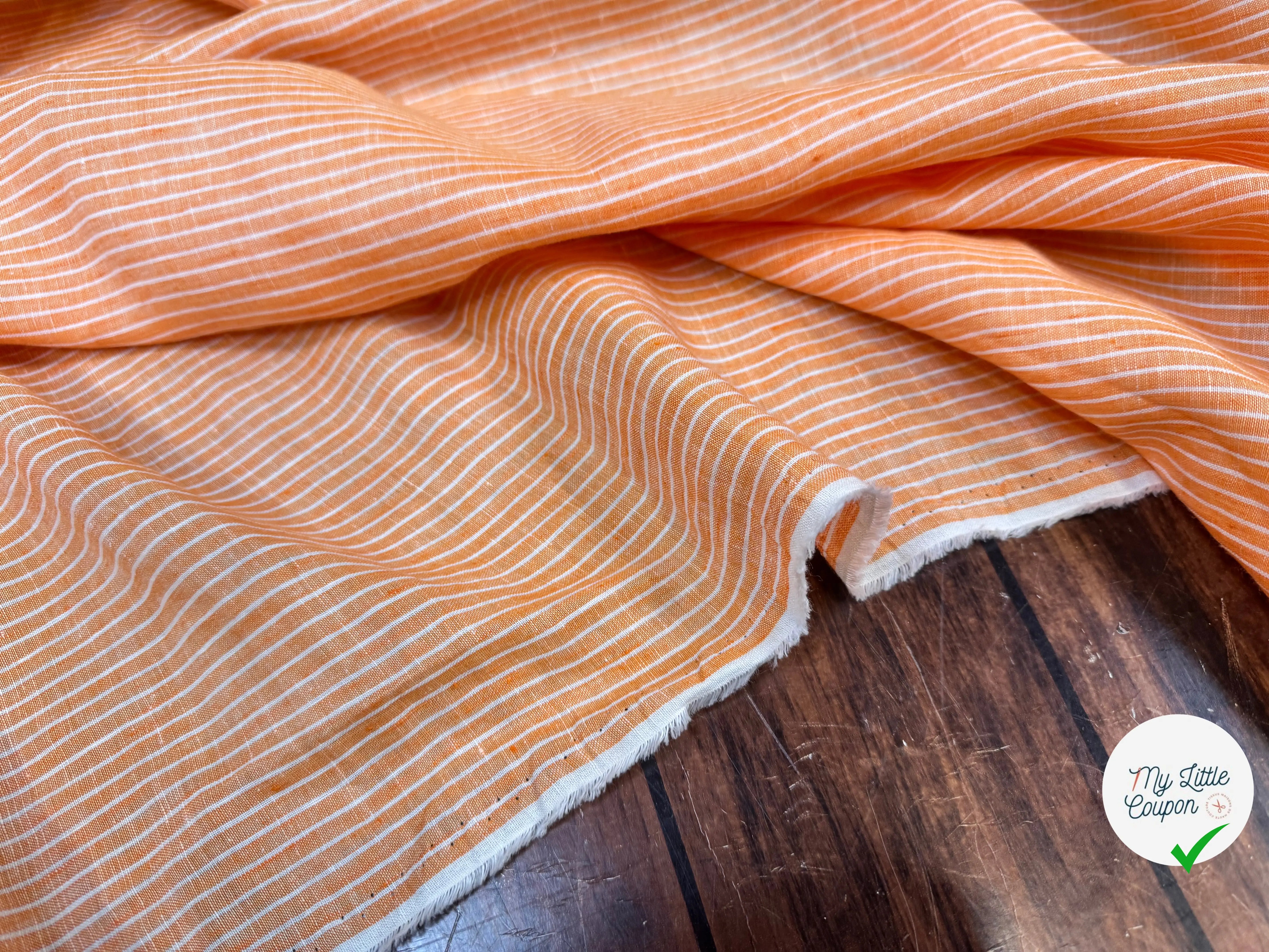 LIN RAYURES ORANGE JAUNE - My Little Coupon