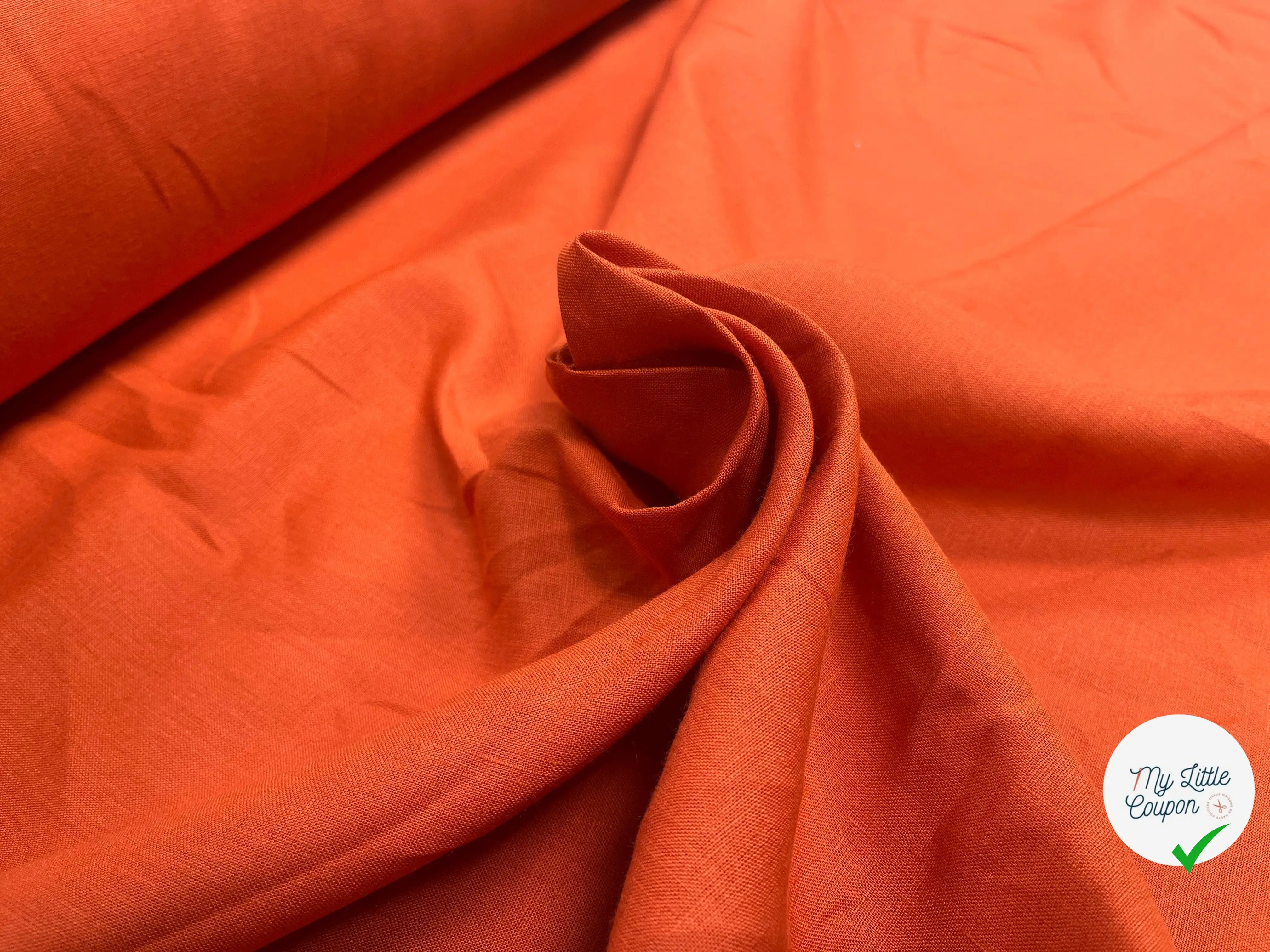 LIN UNI 100% LIN U345 CITROUILLE - My Little Coupon