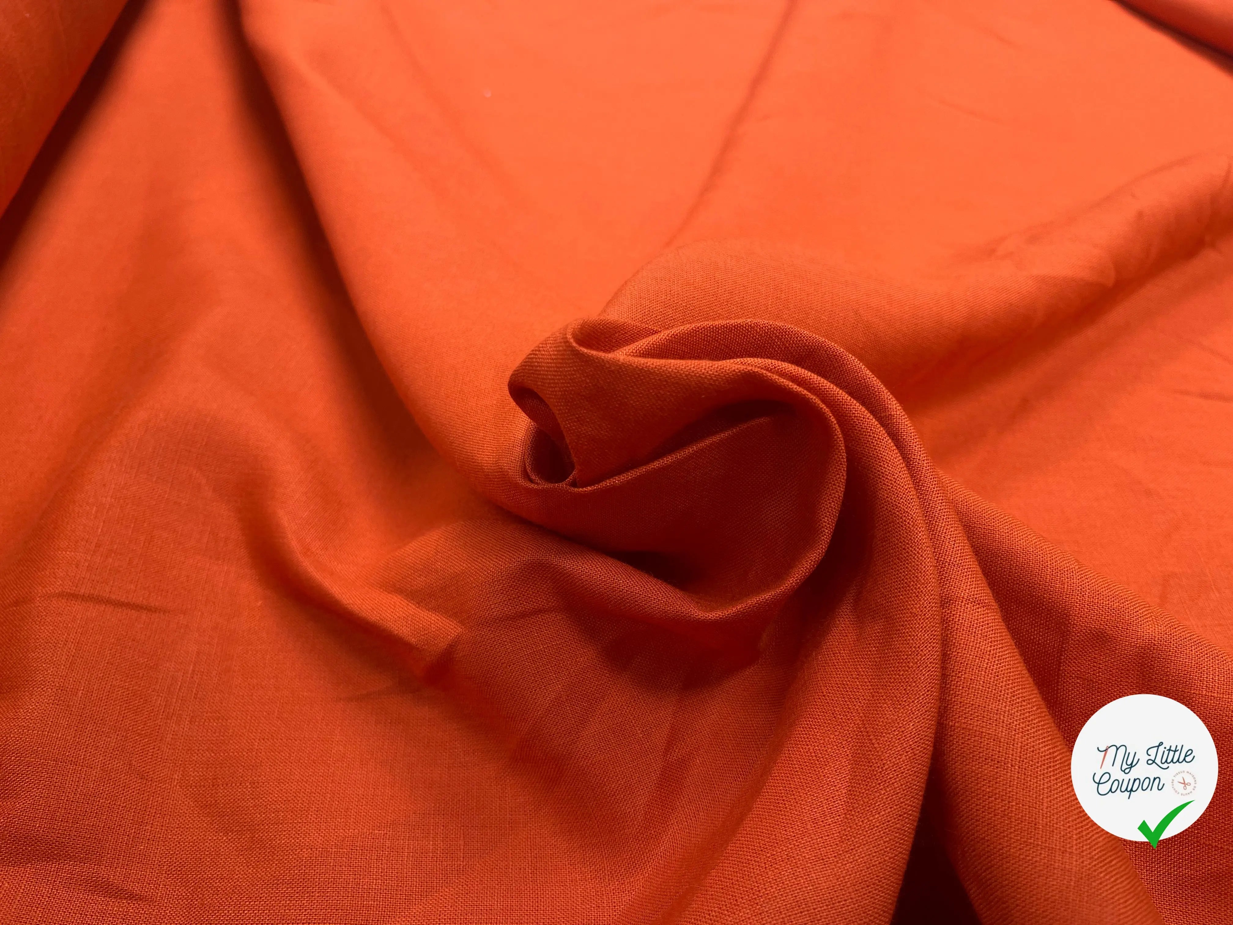 LIN UNI 100% LIN U345 CITROUILLE - My Little Coupon