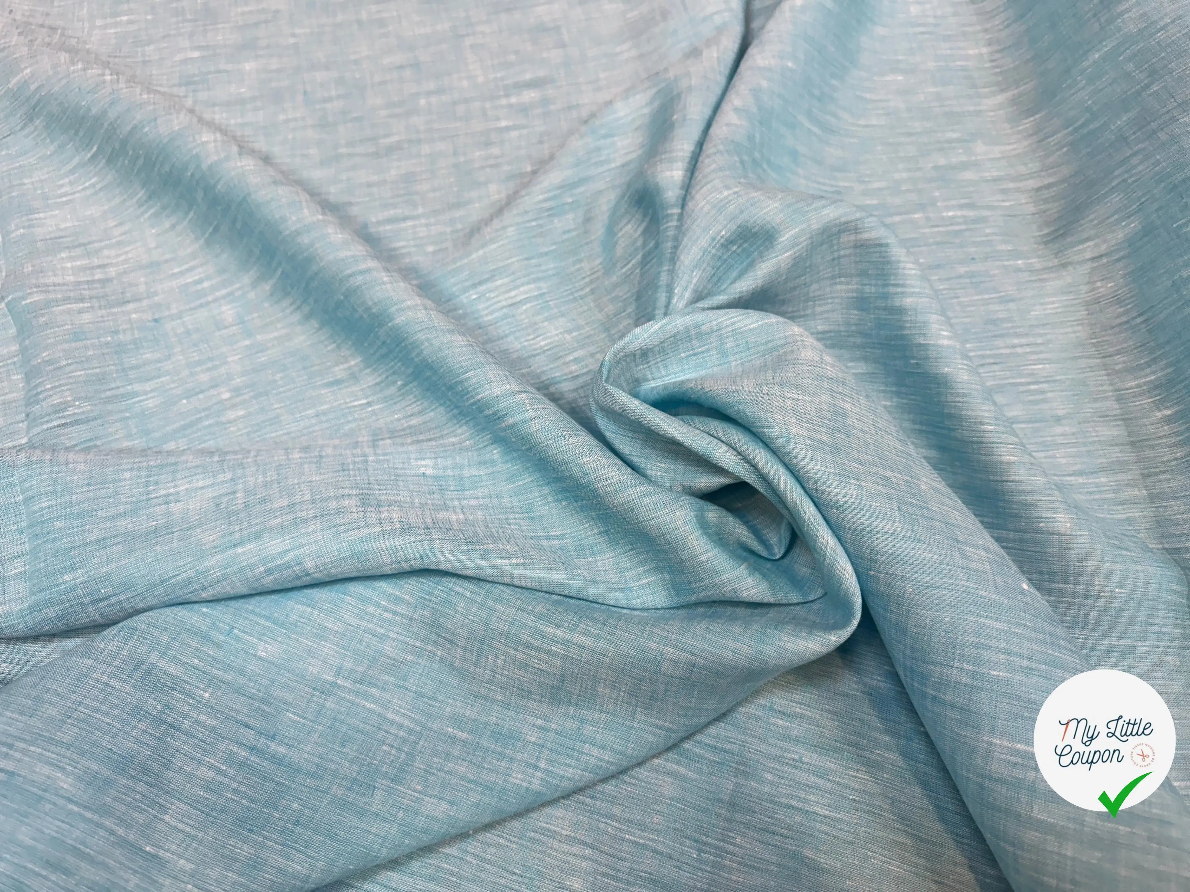 LIN UNI BLEU TURQUOISE OCÉAN - My Little Coupon