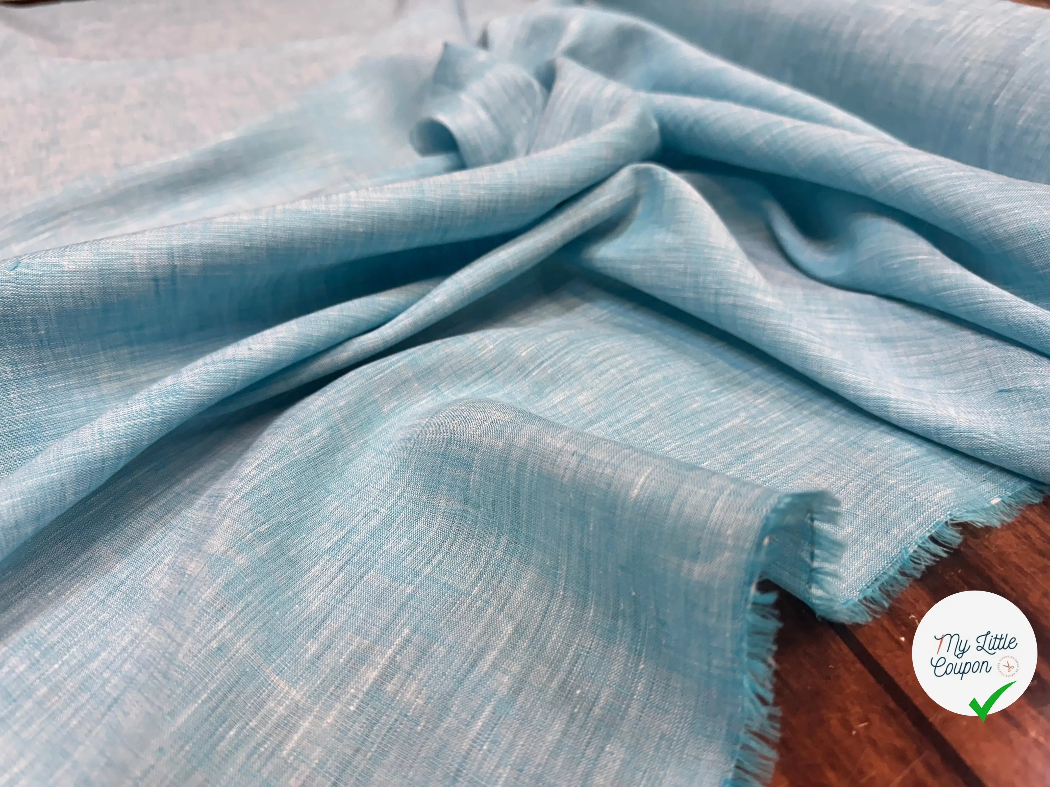 LIN UNI BLEU TURQUOISE OCÉAN - My Little Coupon