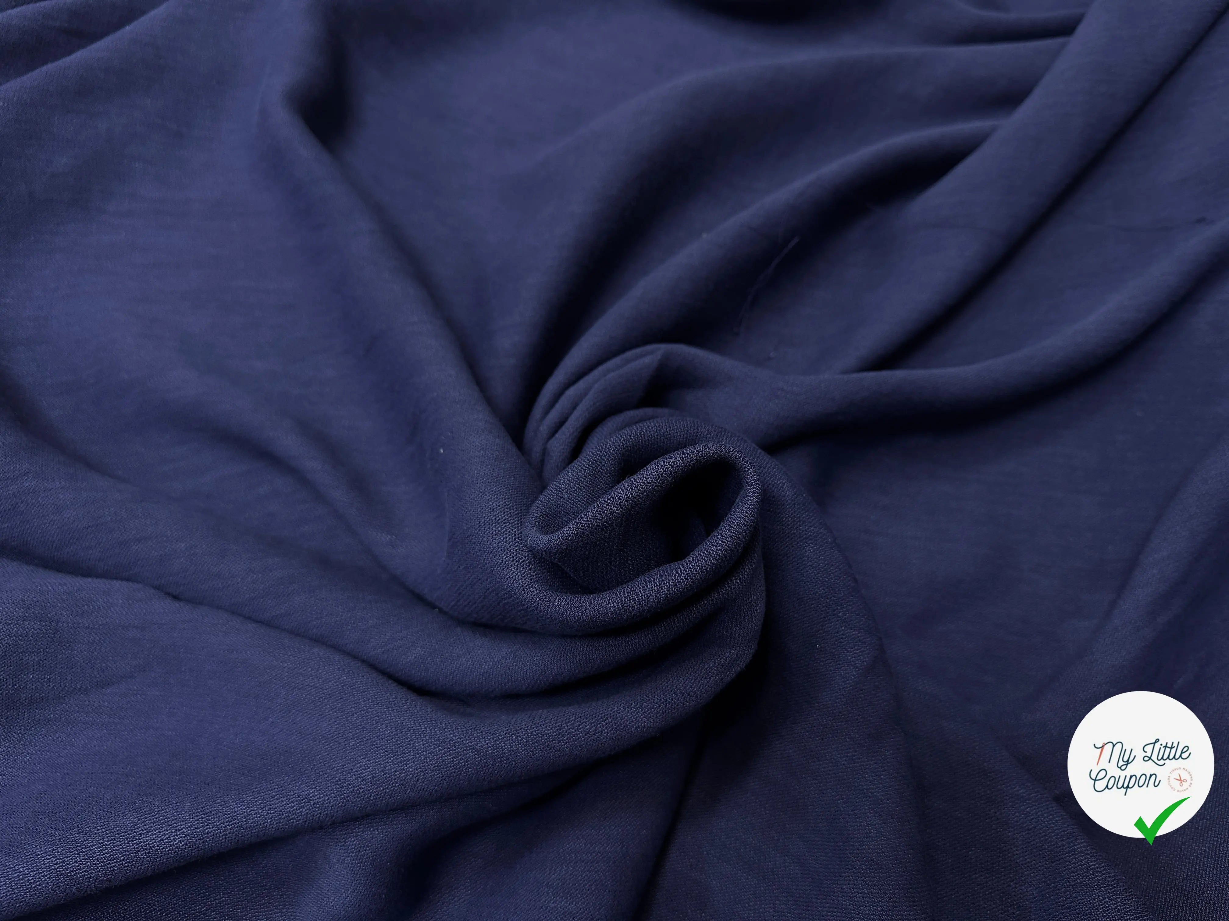 LIN VISCOSE BLEU MARINE - My Little Coupon