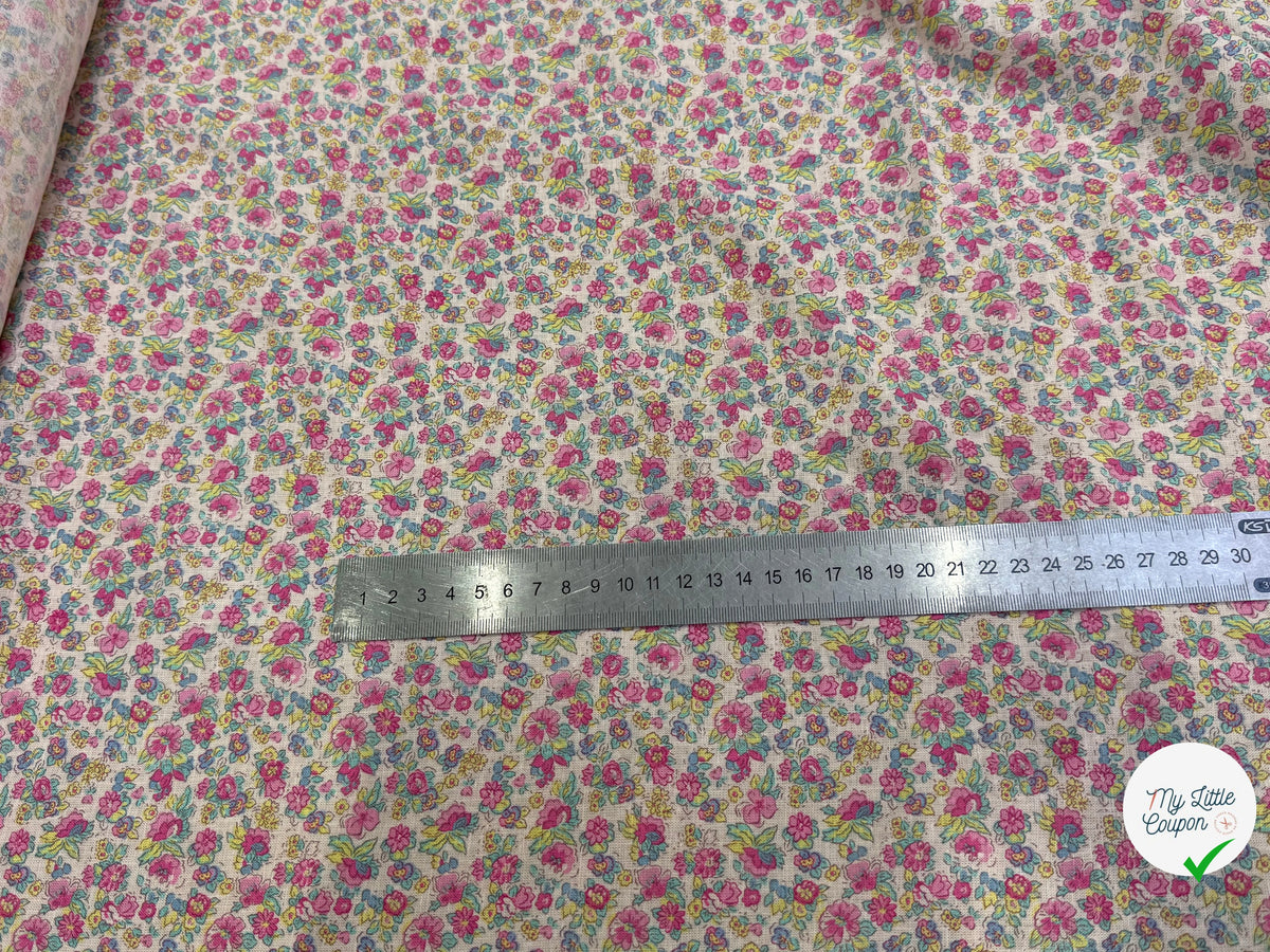 LIN VISCOSE DOUCE FLUIDE ESPRIT LIBERTY JOLIES PETITES FLEURS MULTICO 65% LIN - My Little Coupon
