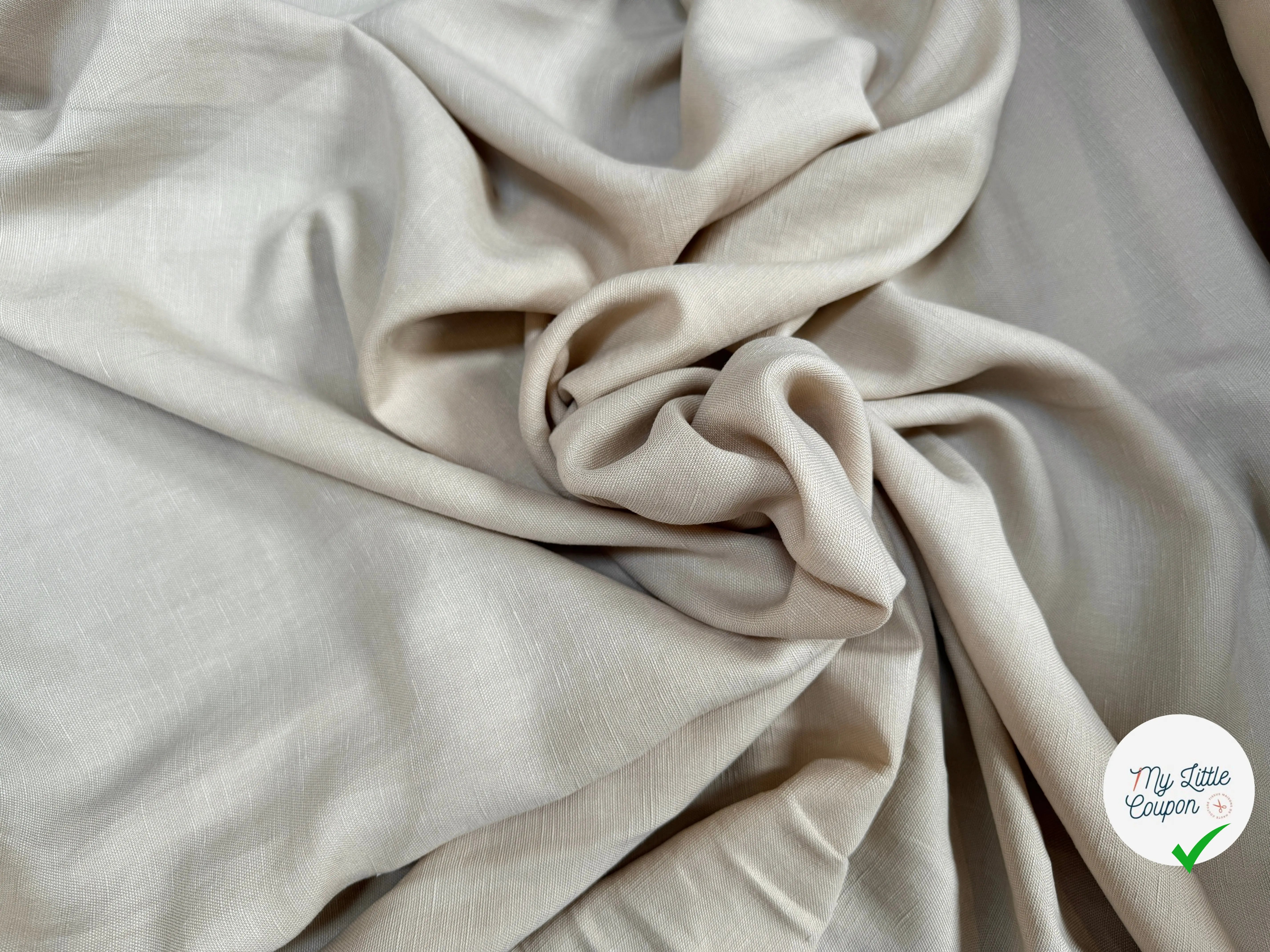 LIN VISCOSE FLAMMÉ NATUREL - My Little Coupon