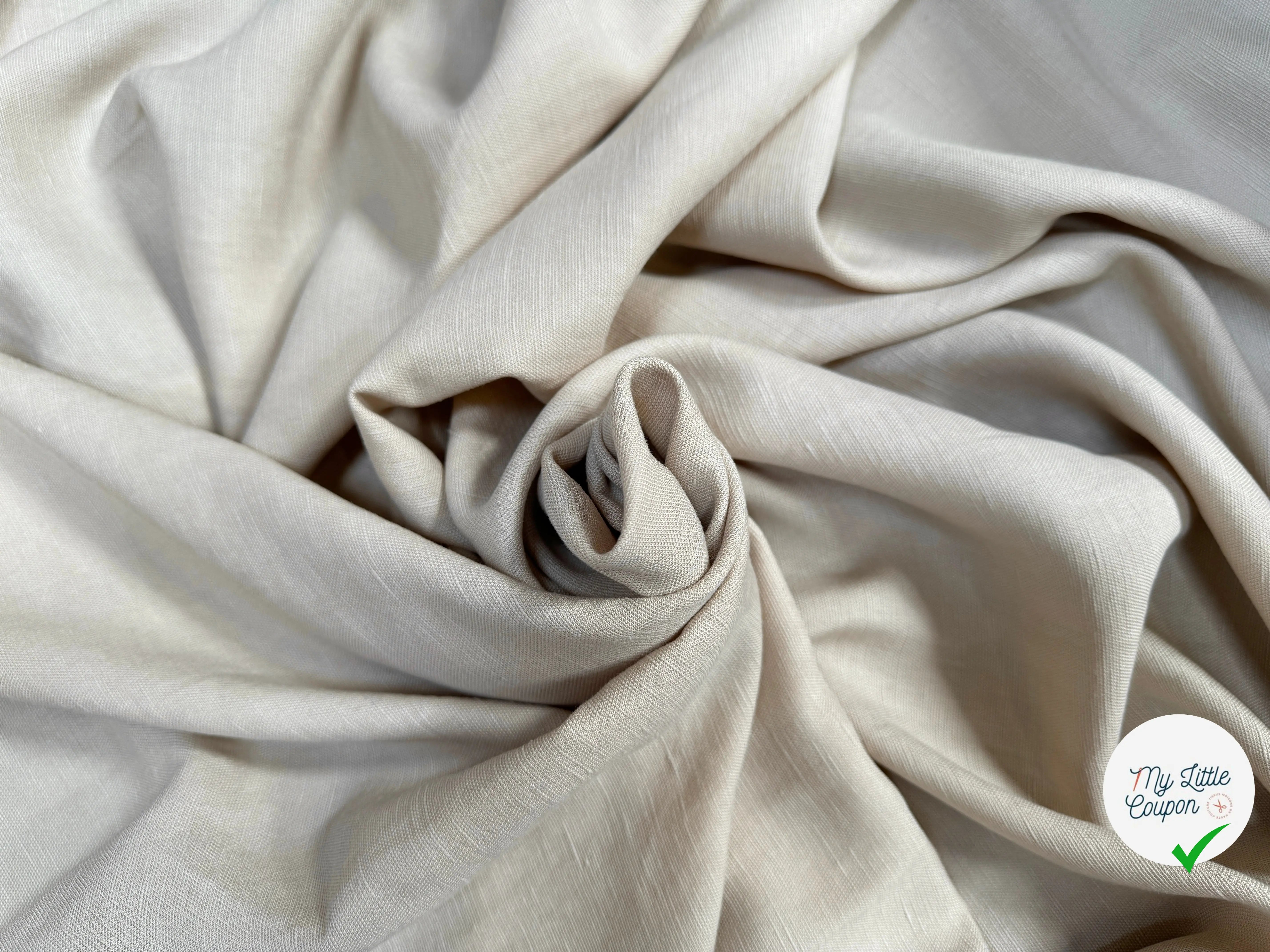 LIN VISCOSE FLAMMÉ NATUREL - My Little Coupon