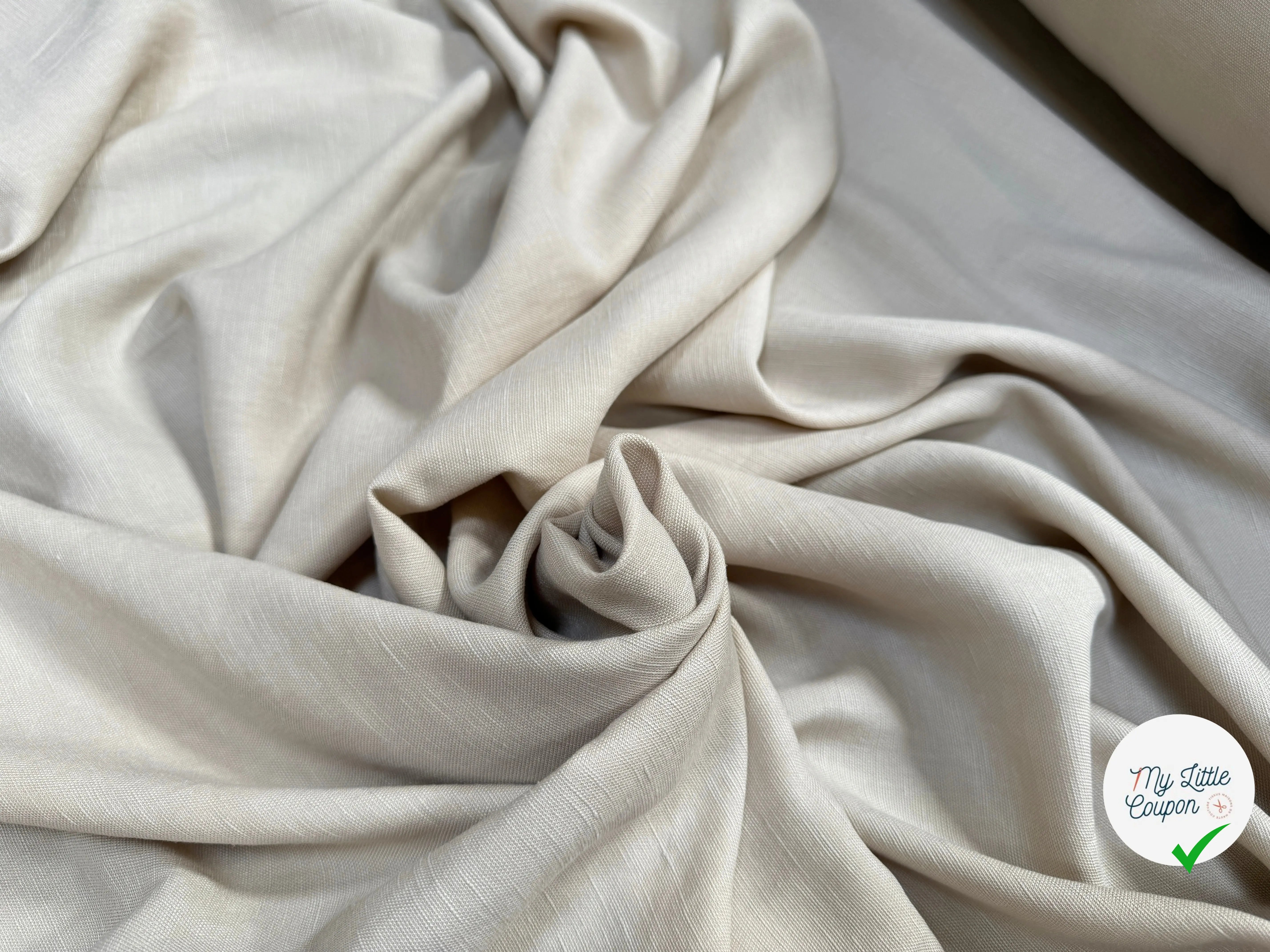 LIN VISCOSE FLAMMÉ NATUREL - My Little Coupon