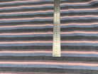 LIN VISCOSE RAYURES BLEUES ROSE ASPECT OXFORD - My Little Coupon