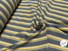 LIN VISCOSE RAYURES JAUNE VERTES ASPECT OXFORD - My Little Coupon