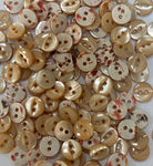 LOT DE 10 BOUTONS A 2 TROUS MARRON CLAIR ET MOTIFS - My Little Coupon