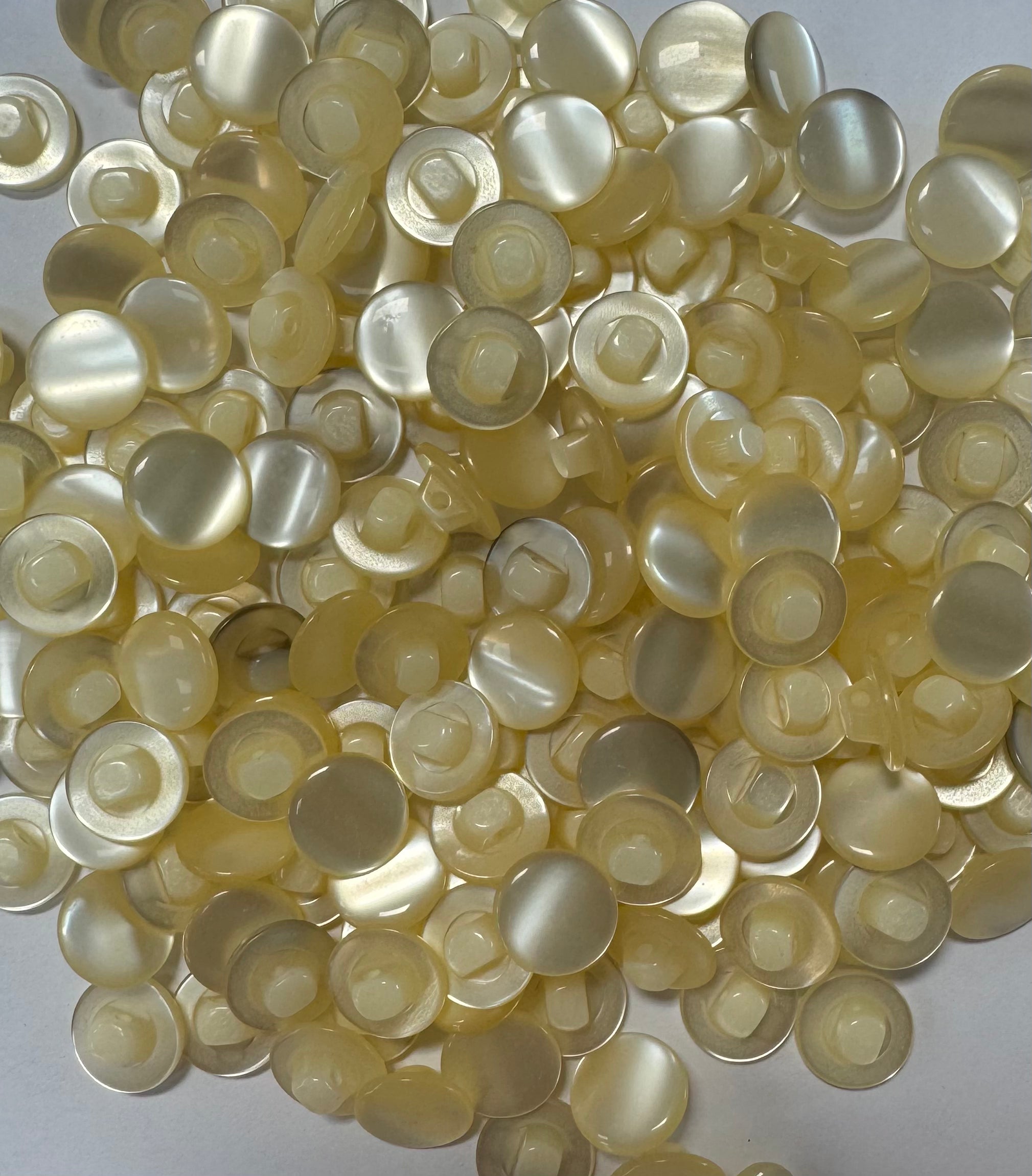 LOT DE 10 BOUTONS A QUEUE BLANC NACRE - My Little Coupon