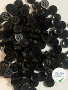 LOT DE 10 BOUTONS NOIR A 4 TROUS 9MM - My Little Coupon