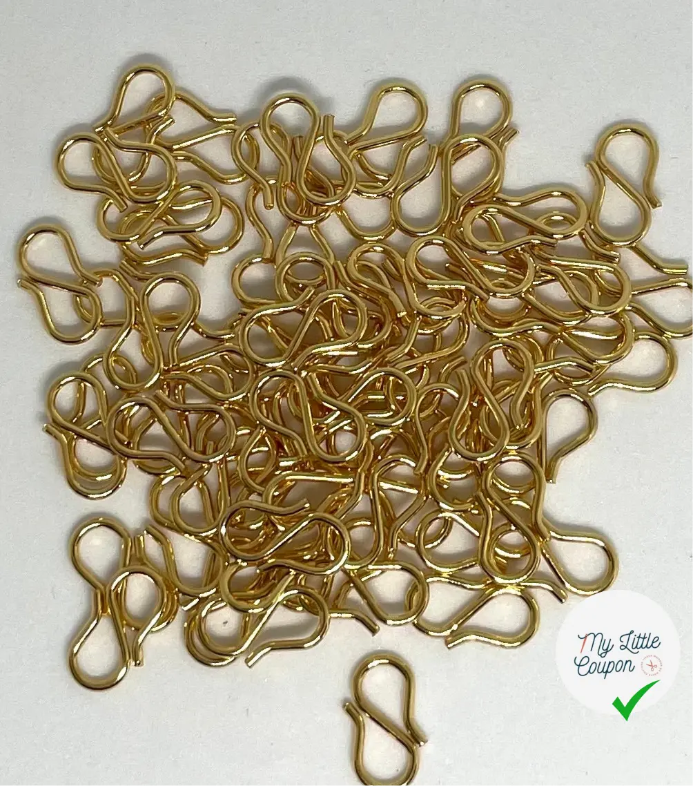 LOT DE 2 ATTACHES EN S DORE 13MM - My Little Coupon