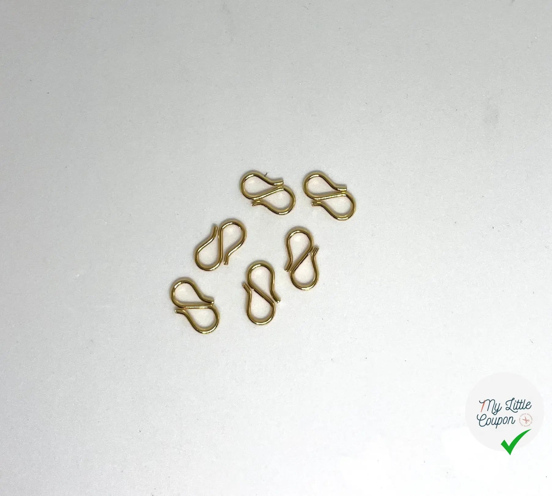 LOT DE 2 ATTACHES EN S DORE 13MM - My Little Coupon