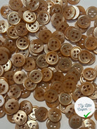 LOT DE 5 BOUTON À 4 TROUS CHEMISE OCRE 1CM - My Little Coupon