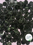 LOT DE 5 BOUTONS À 4 TROUS VERT SAPIN - My Little Coupon