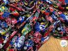 LUREX YORYU FOND NOIR FLEURS MULTICOLOR - My Little Coupon