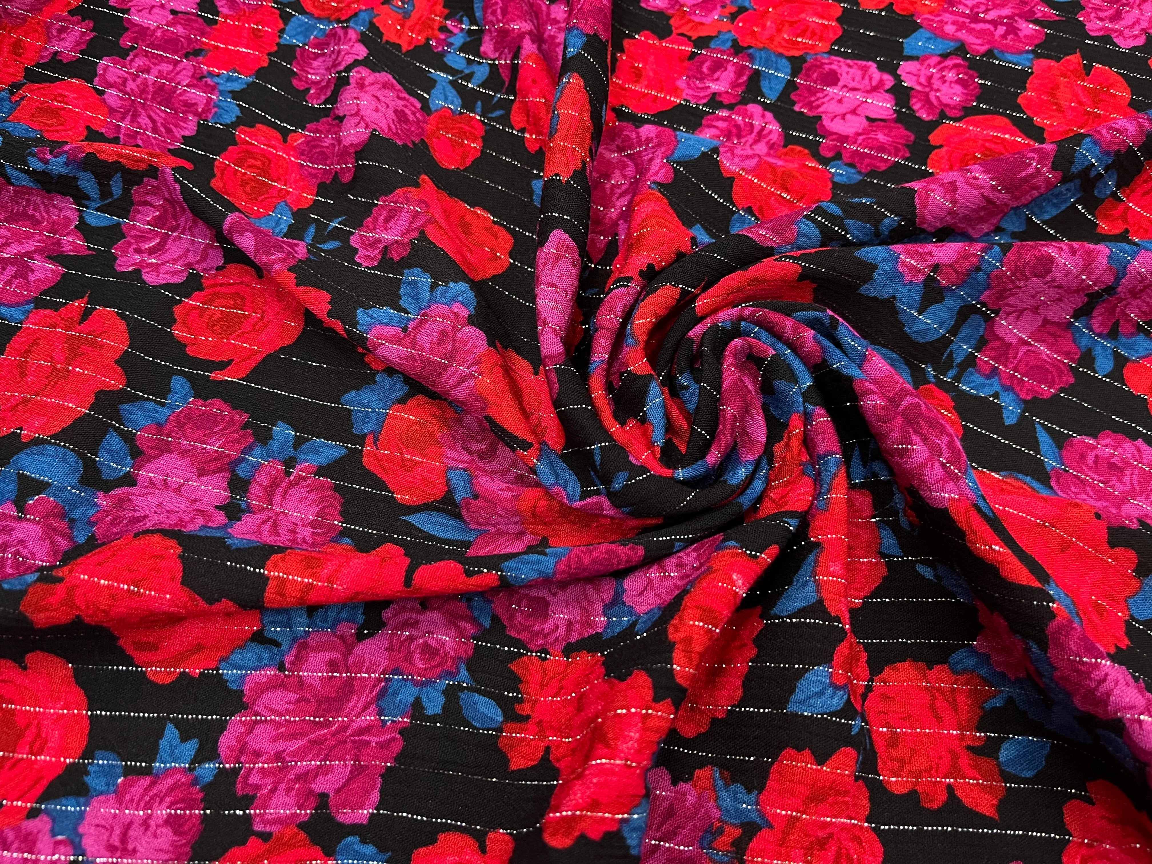 LUREX YORYU FOND NOIR ROSE ROUGE ET VIOLET - My Little Coupon
